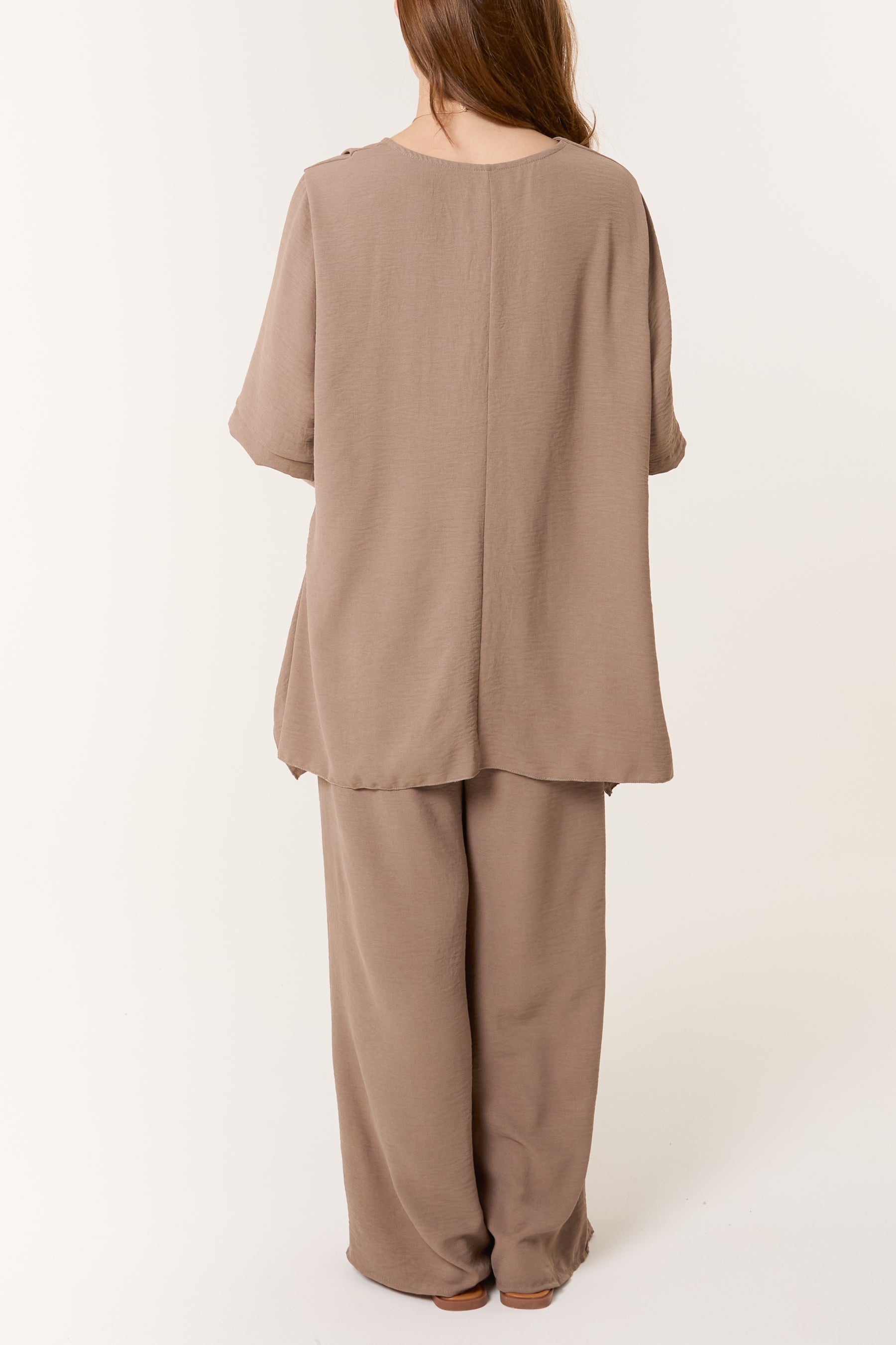 Oversized Necklace Top & Trouser Set