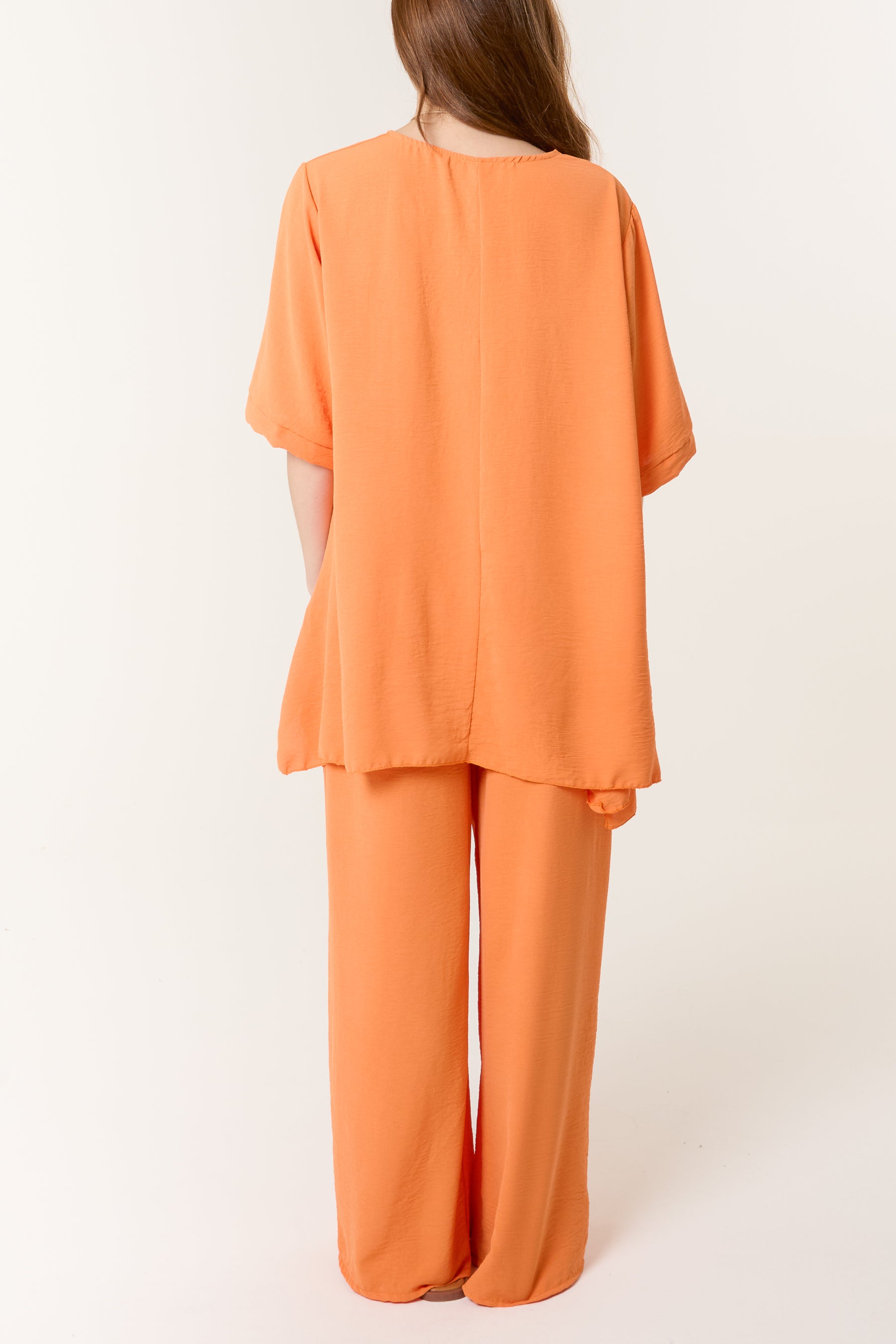 Oversized Necklace Top & Trouser Set