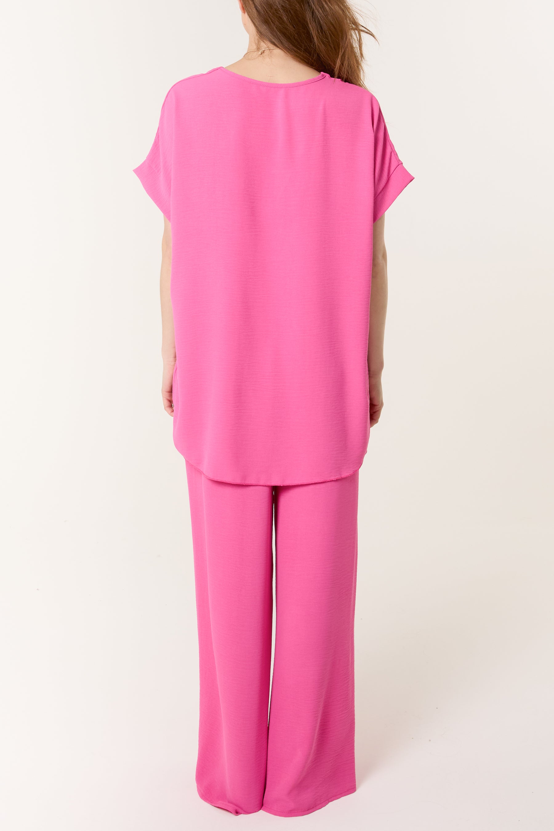 Oversized Necklace Top & Trouser Set