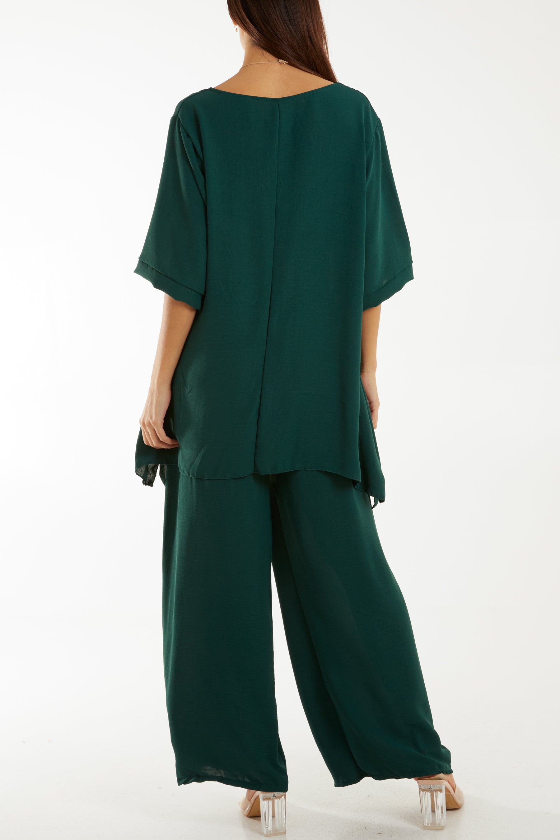 Oversized Necklace Top & Trouser Set