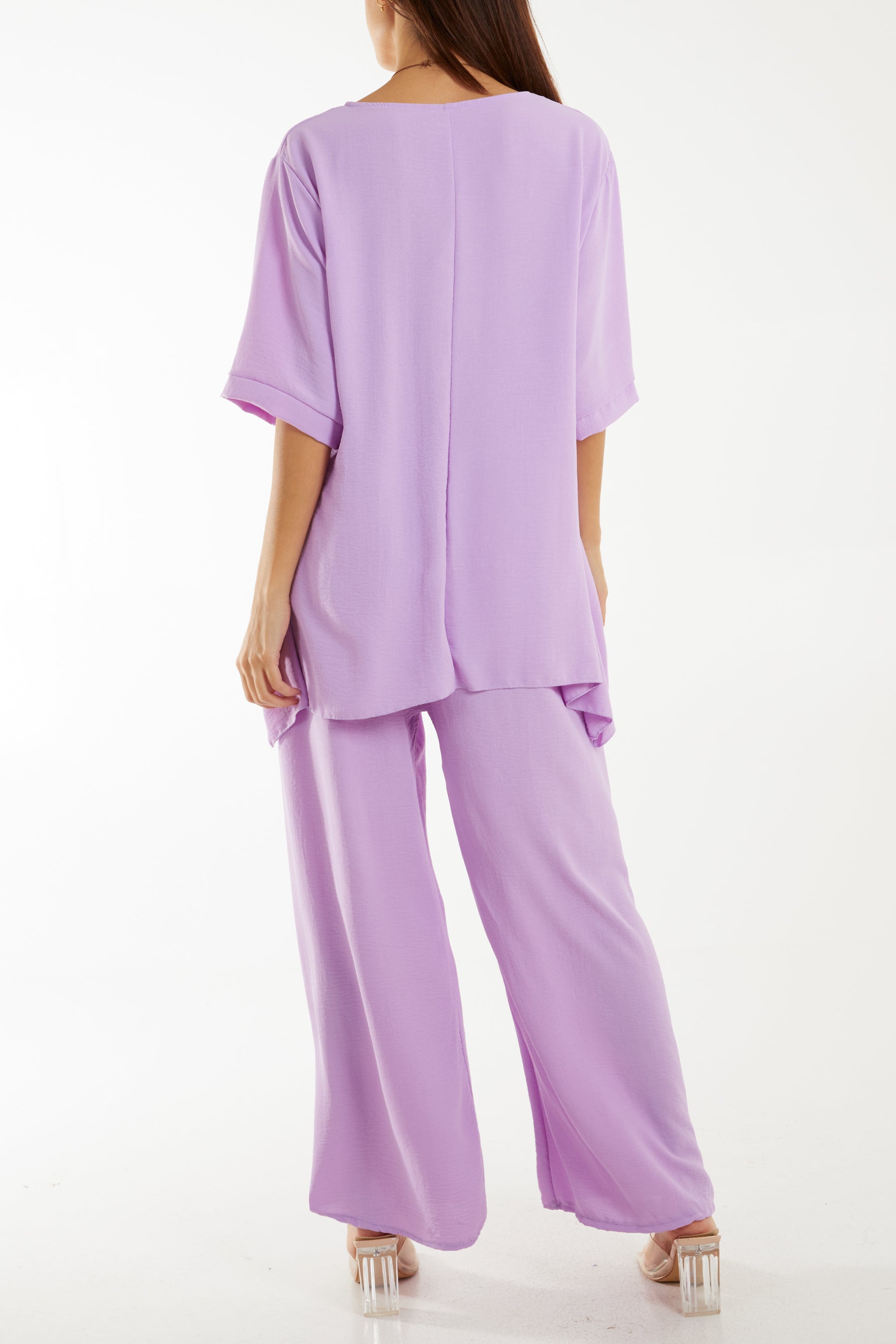 Oversized Necklace Top & Trouser Set