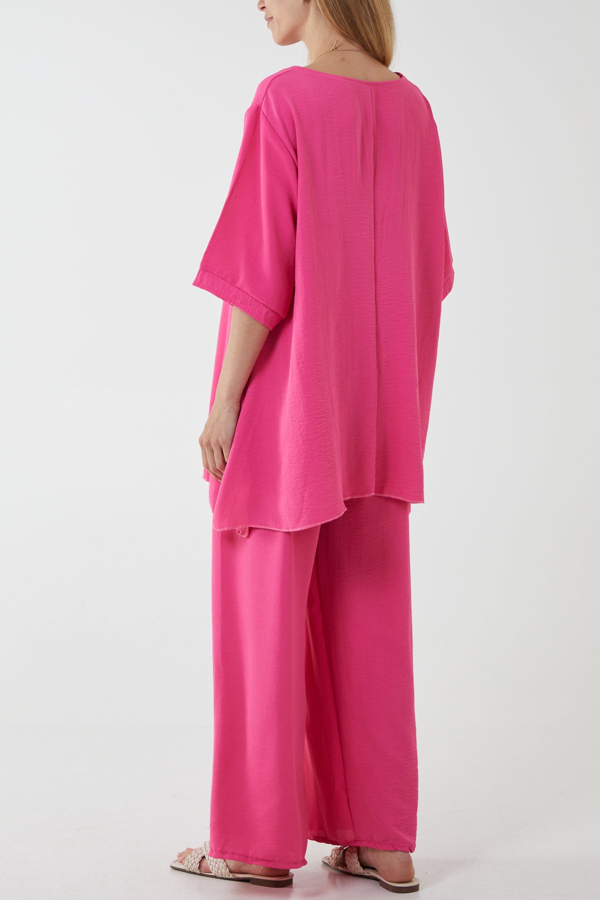 Oversized Necklace Top & Trouser Set