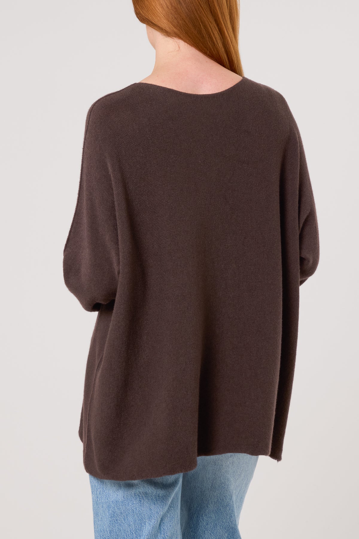 V-Neck Oversized Fine Knit Jumper