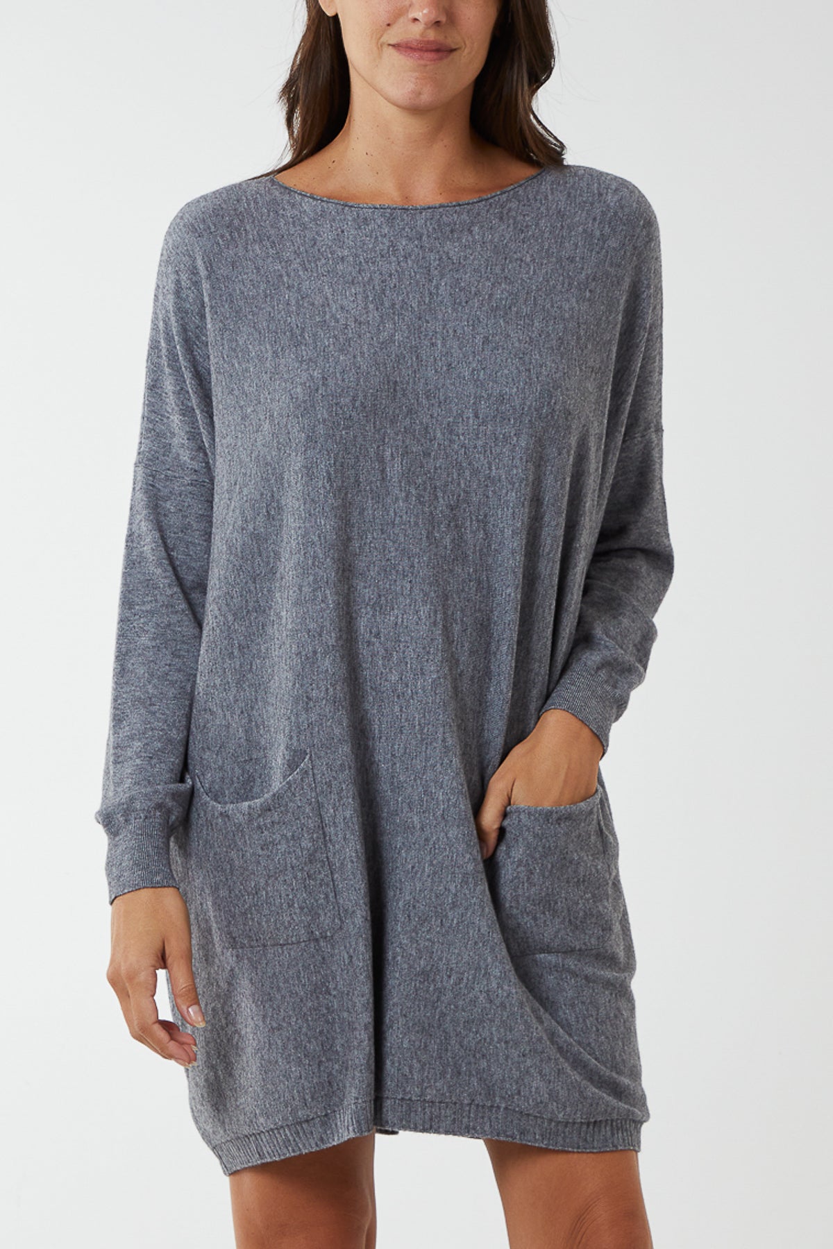 Pocket Front Button Back Tortoiseshell Jumper