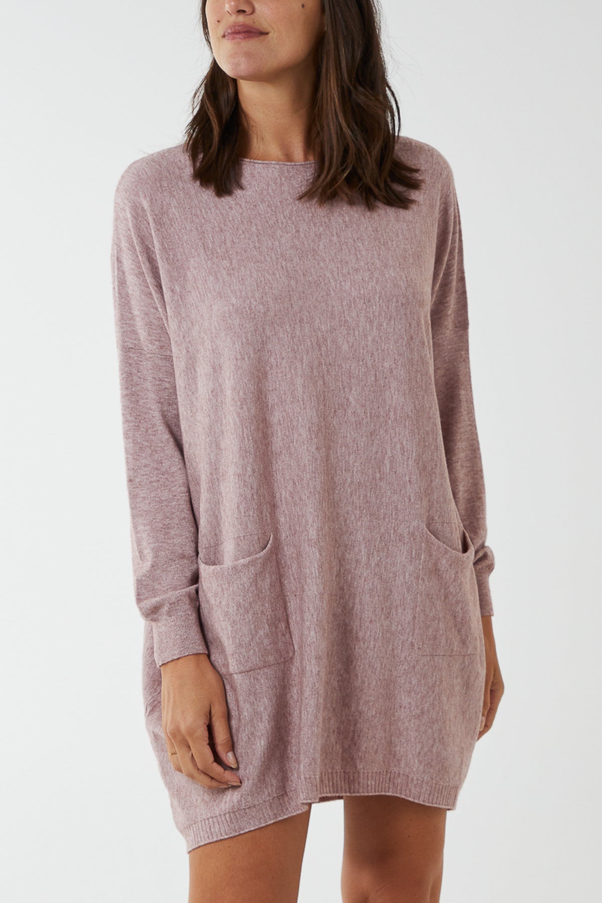 Pocket Front Button Back Tortoiseshell Jumper