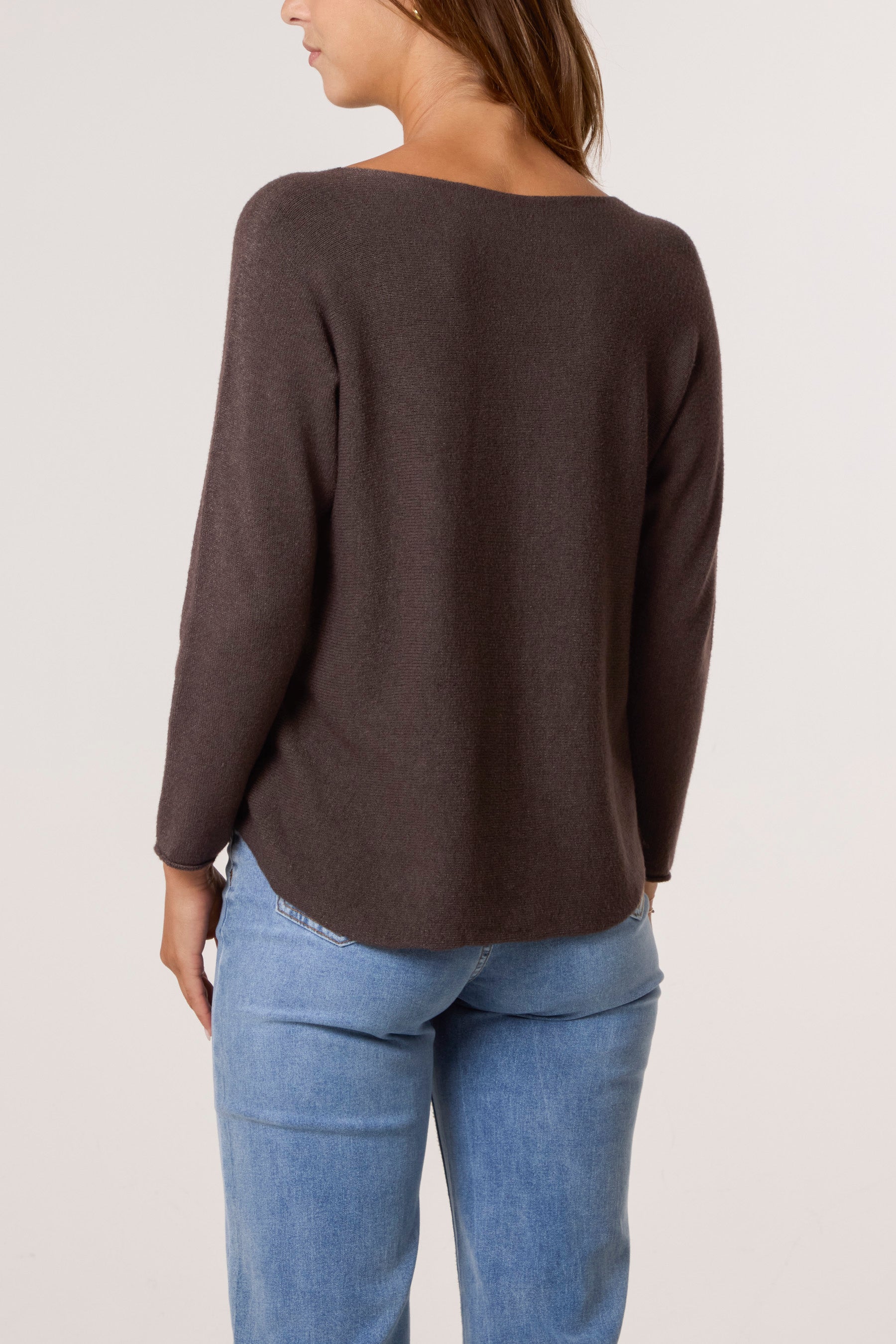 Round Neck Fine Knit Jumper