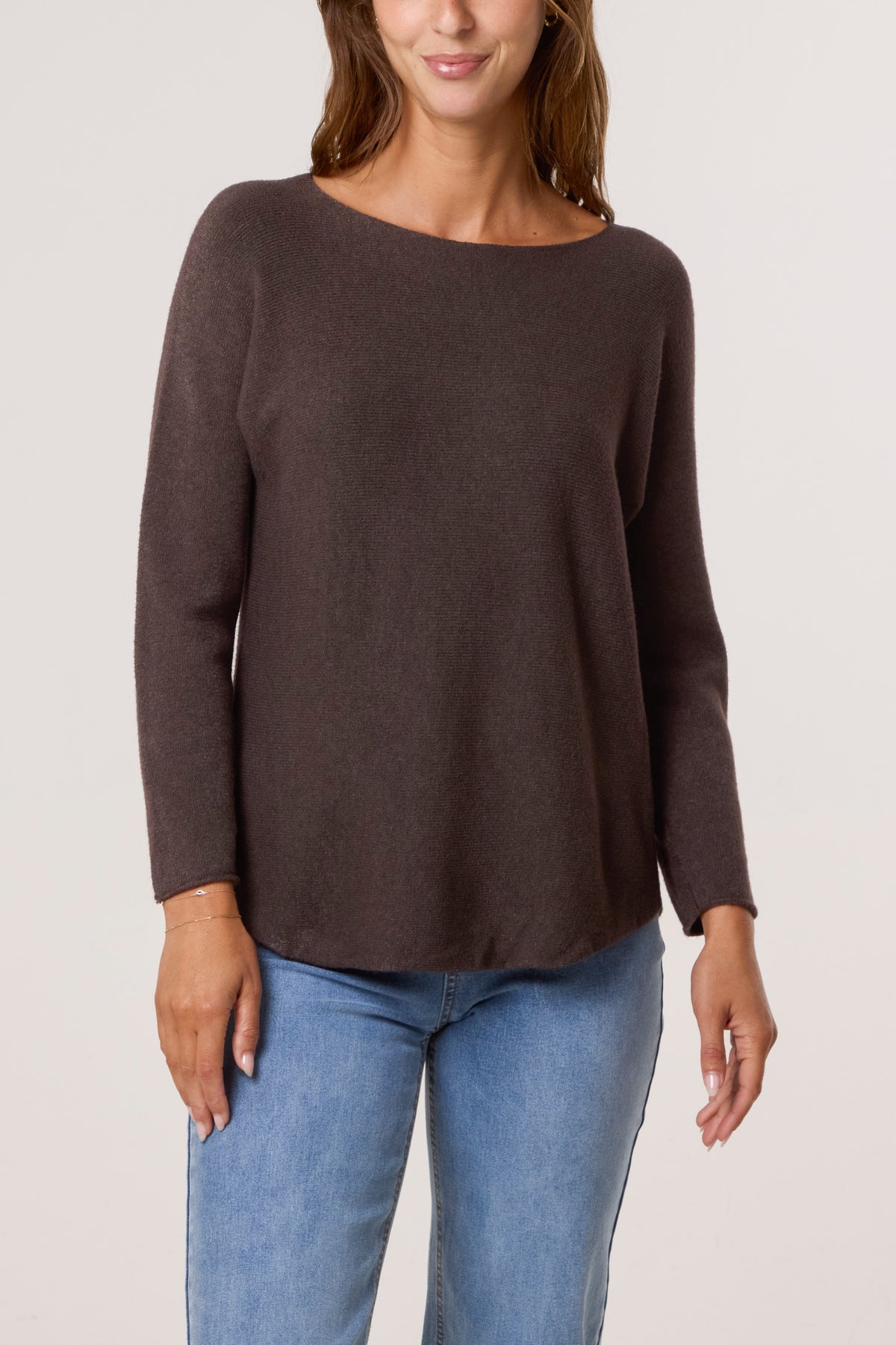 Round Neck Fine Knit Jumper
