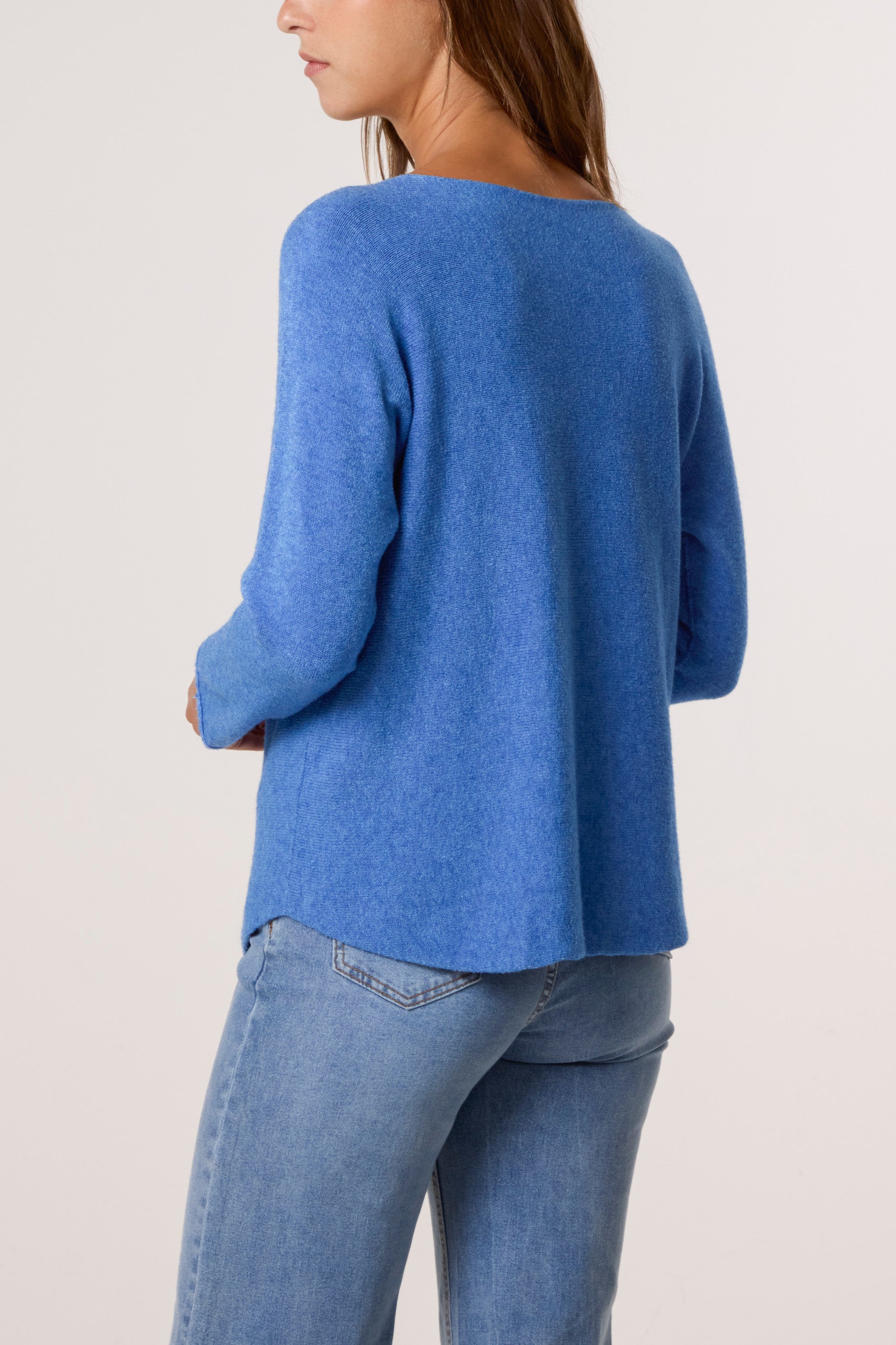 Round Neck Fine Knit Jumper