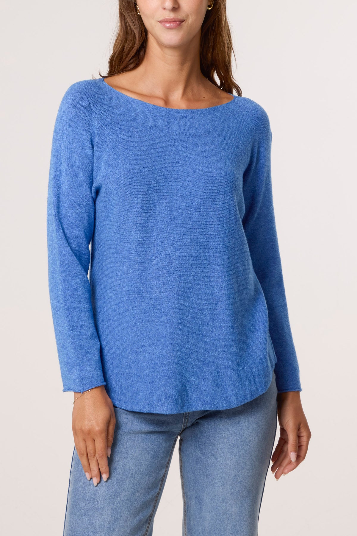 Round Neck Fine Knit Jumper