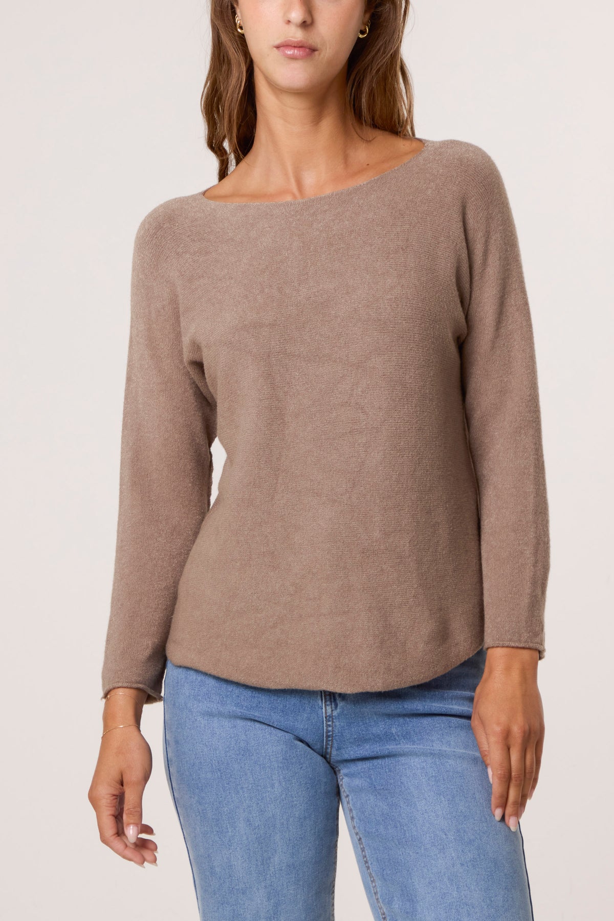 Round Neck Fine Knit Jumper