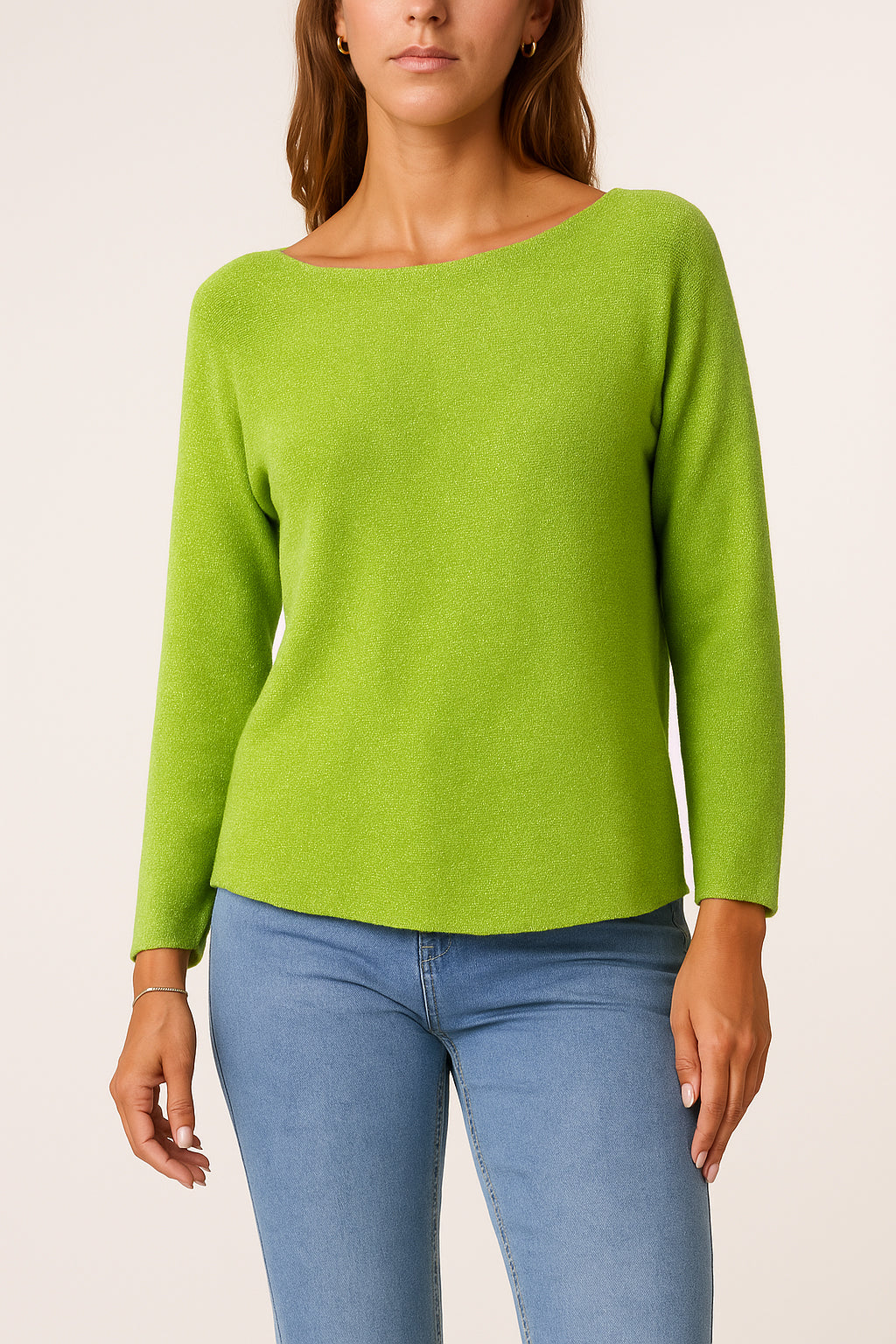 Round Neck Fine Knit Jumper