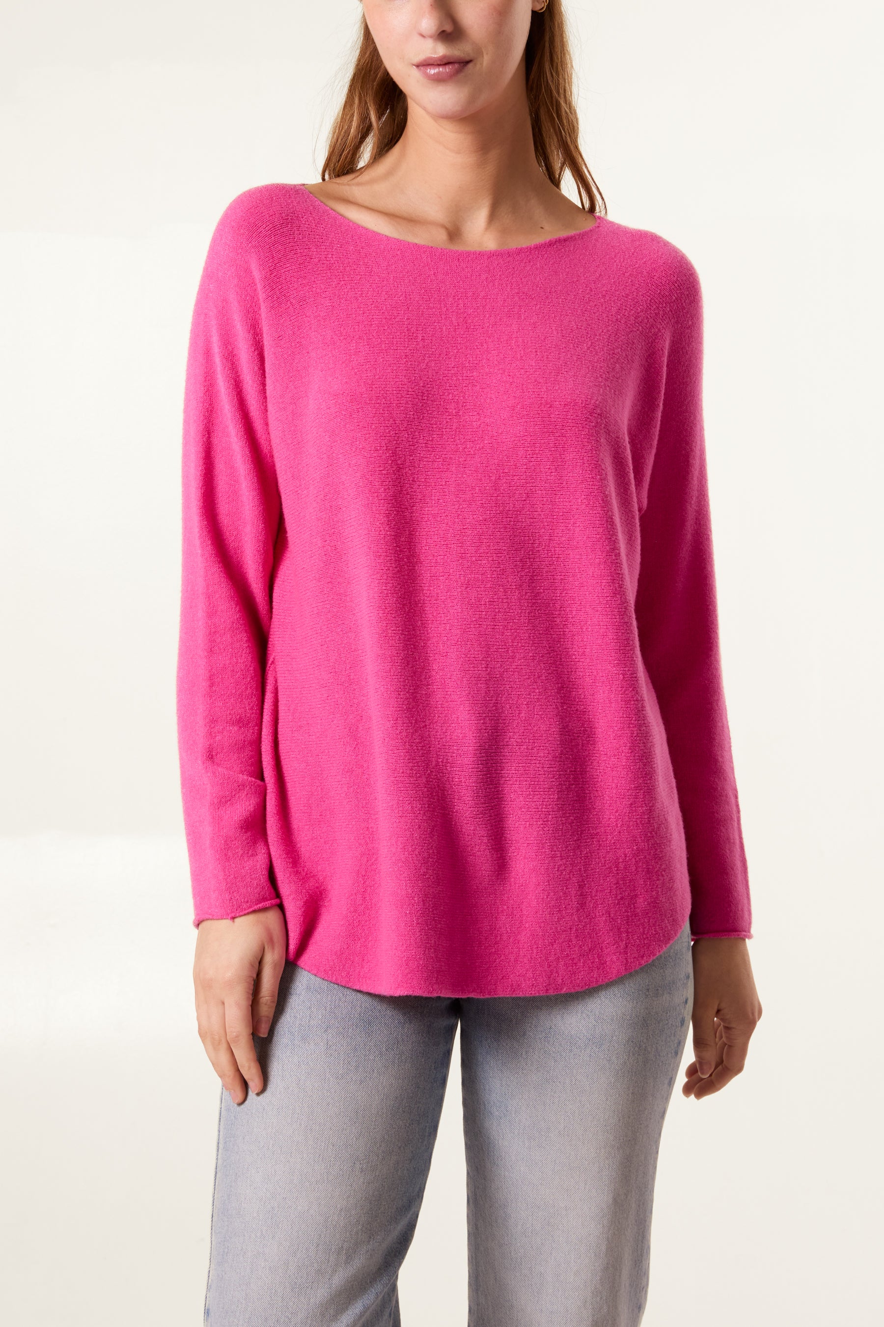 Round Neck Fine Knit Jumper