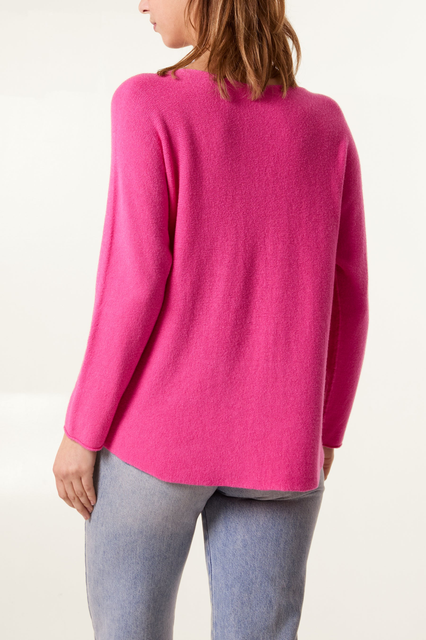 Round Neck Fine Knit Jumper