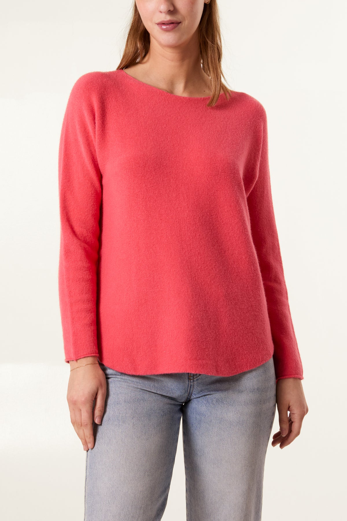 Round Neck Fine Knit Jumper