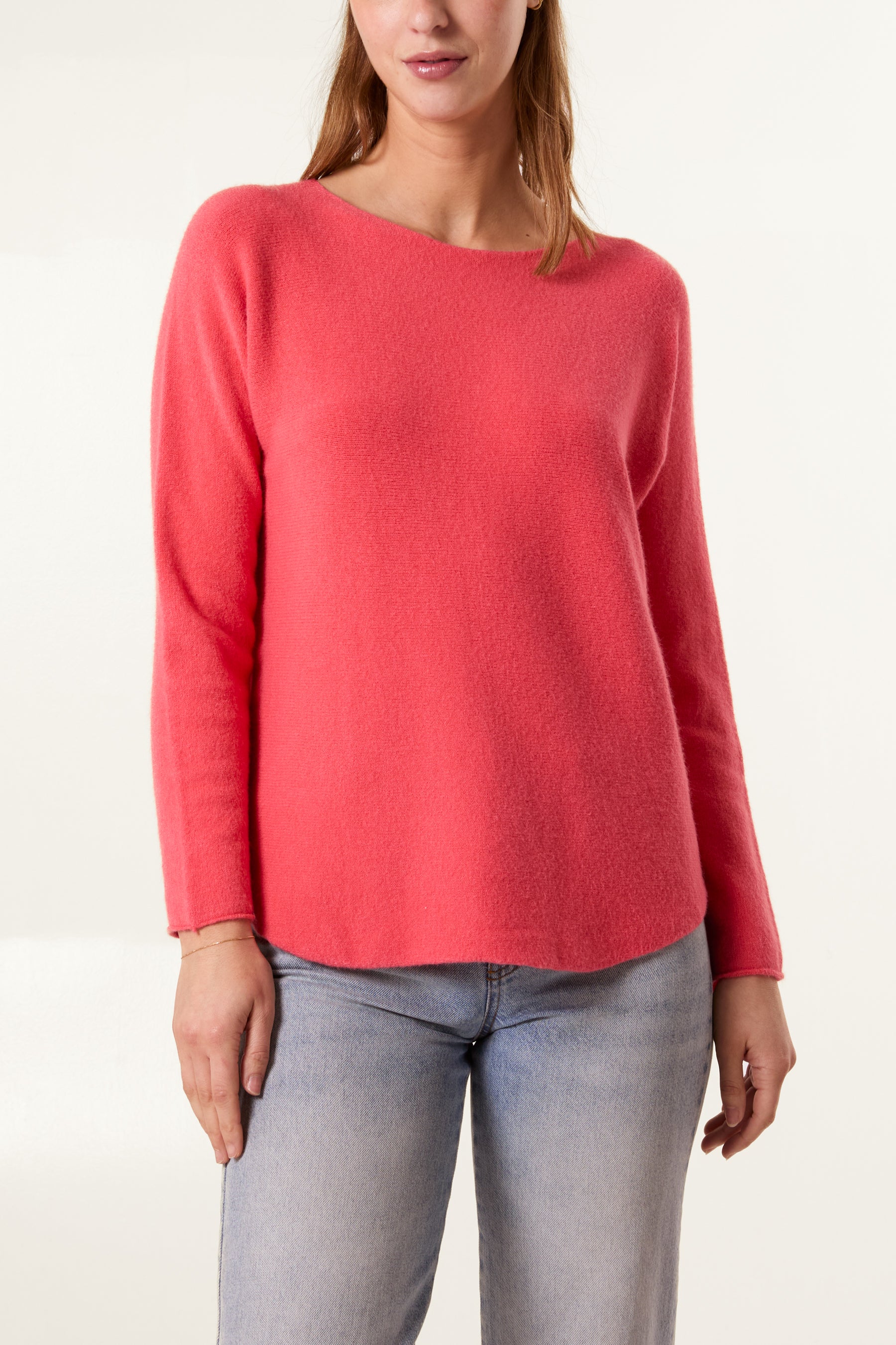 Round Neck Fine Knit Jumper