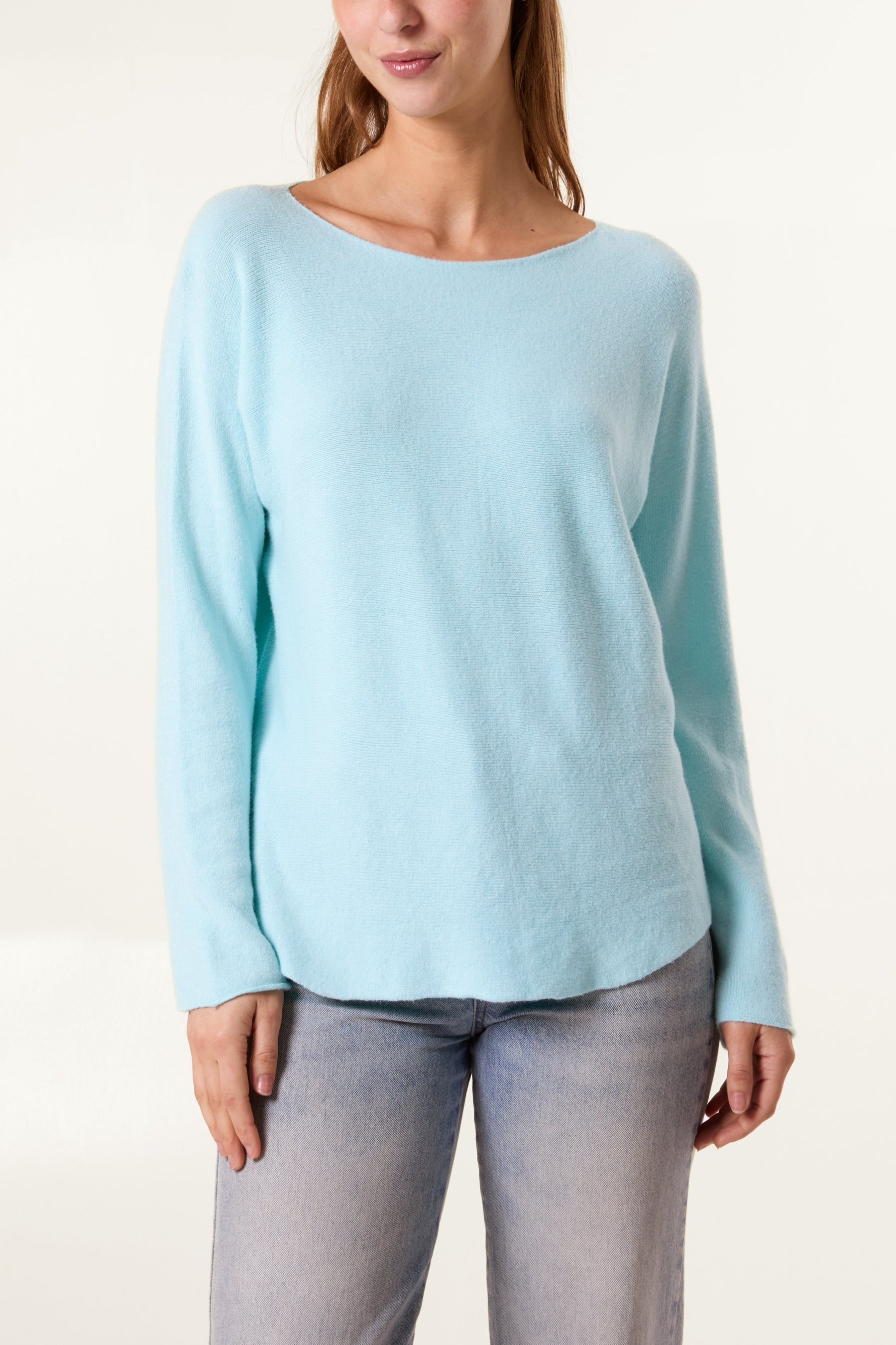Round Neck Fine Knit Jumper
