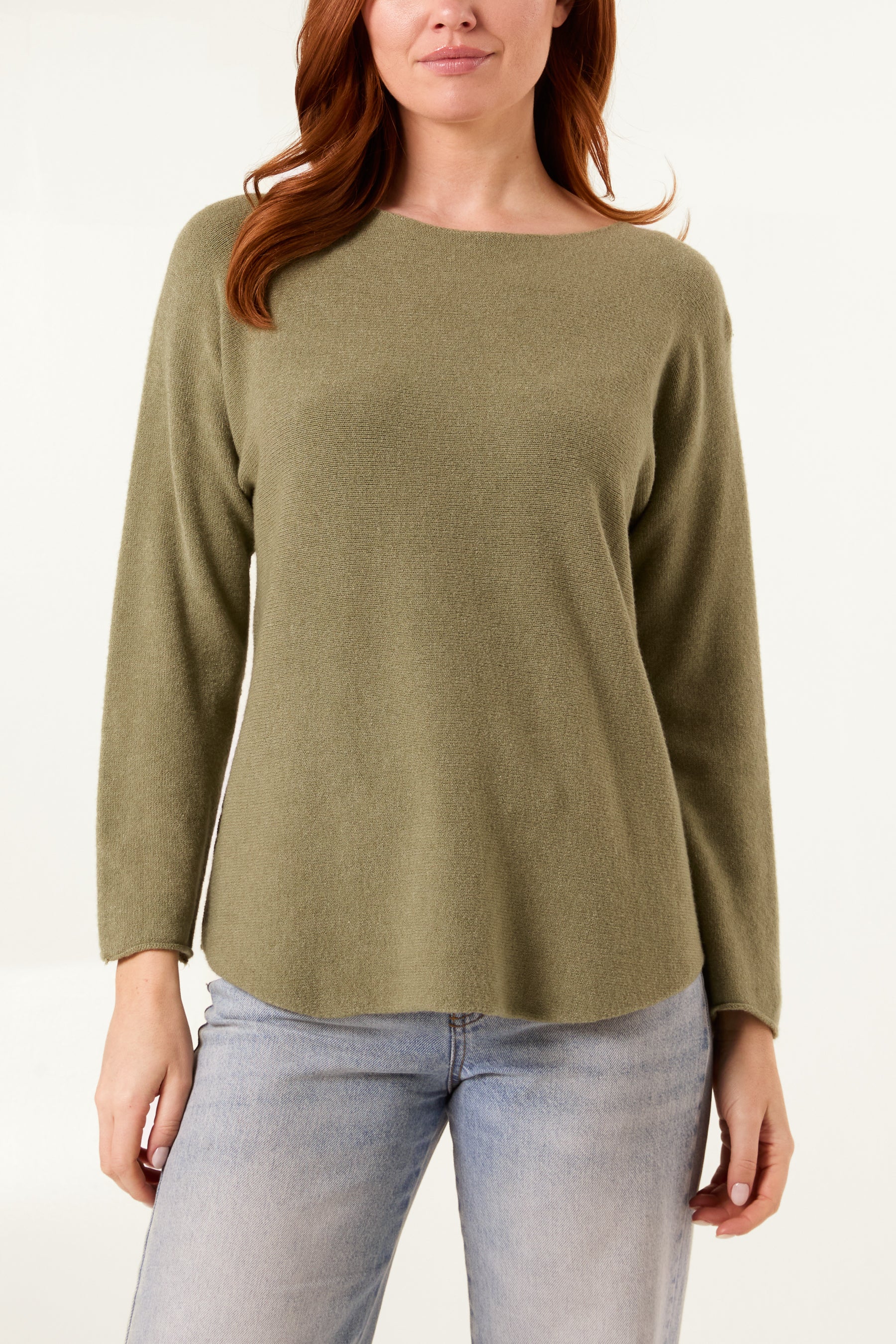 Round Neck Fine Knit Jumper
