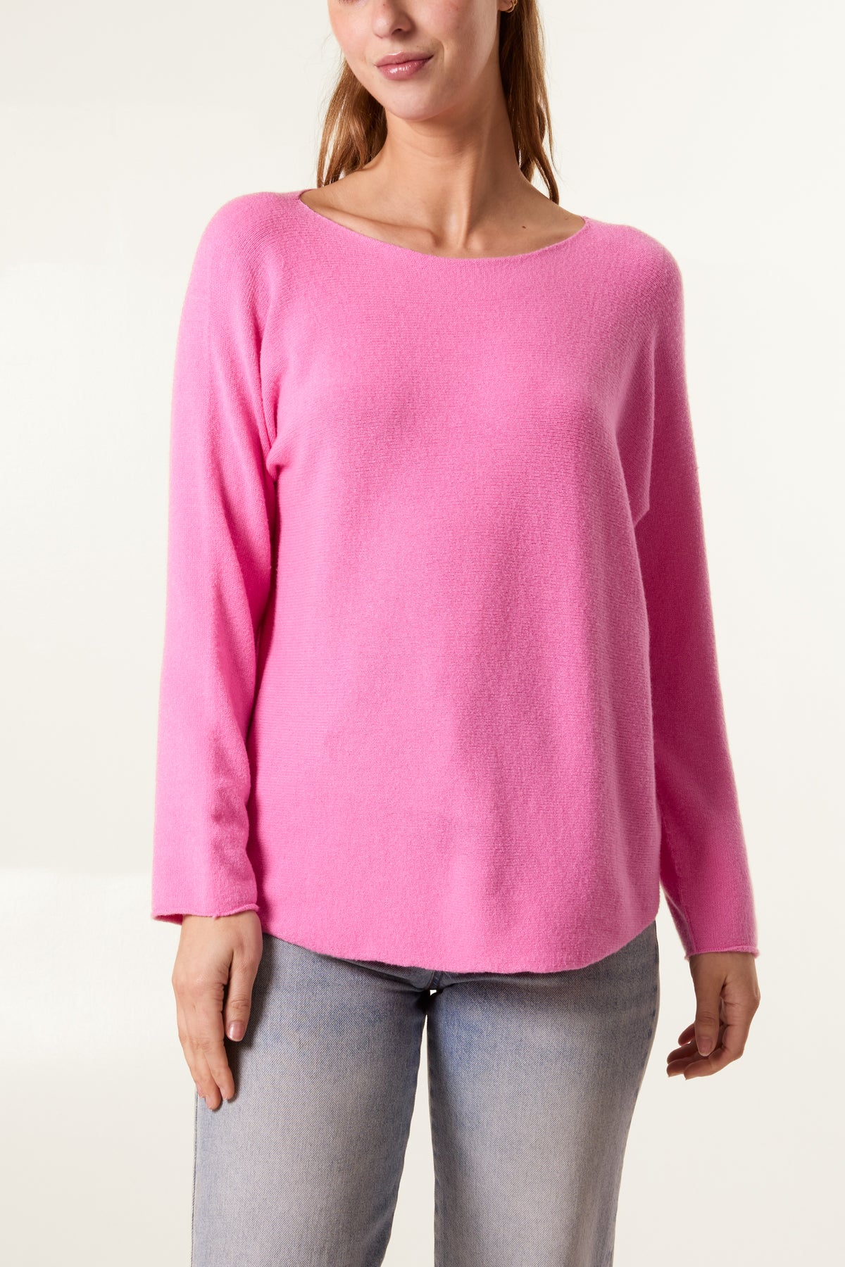 Round Neck Fine Knit Jumper