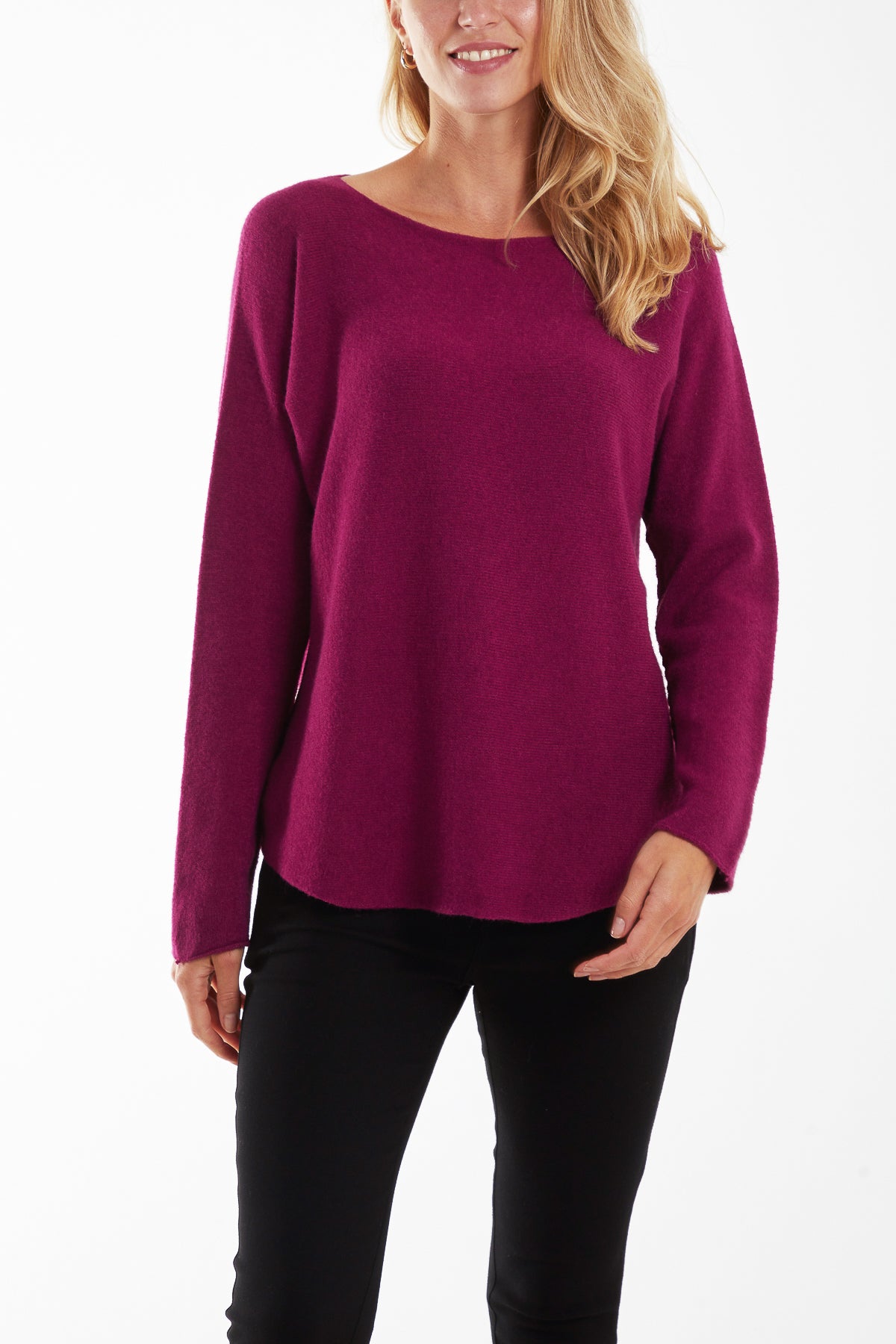 Round Neck Fine Knit Jumper