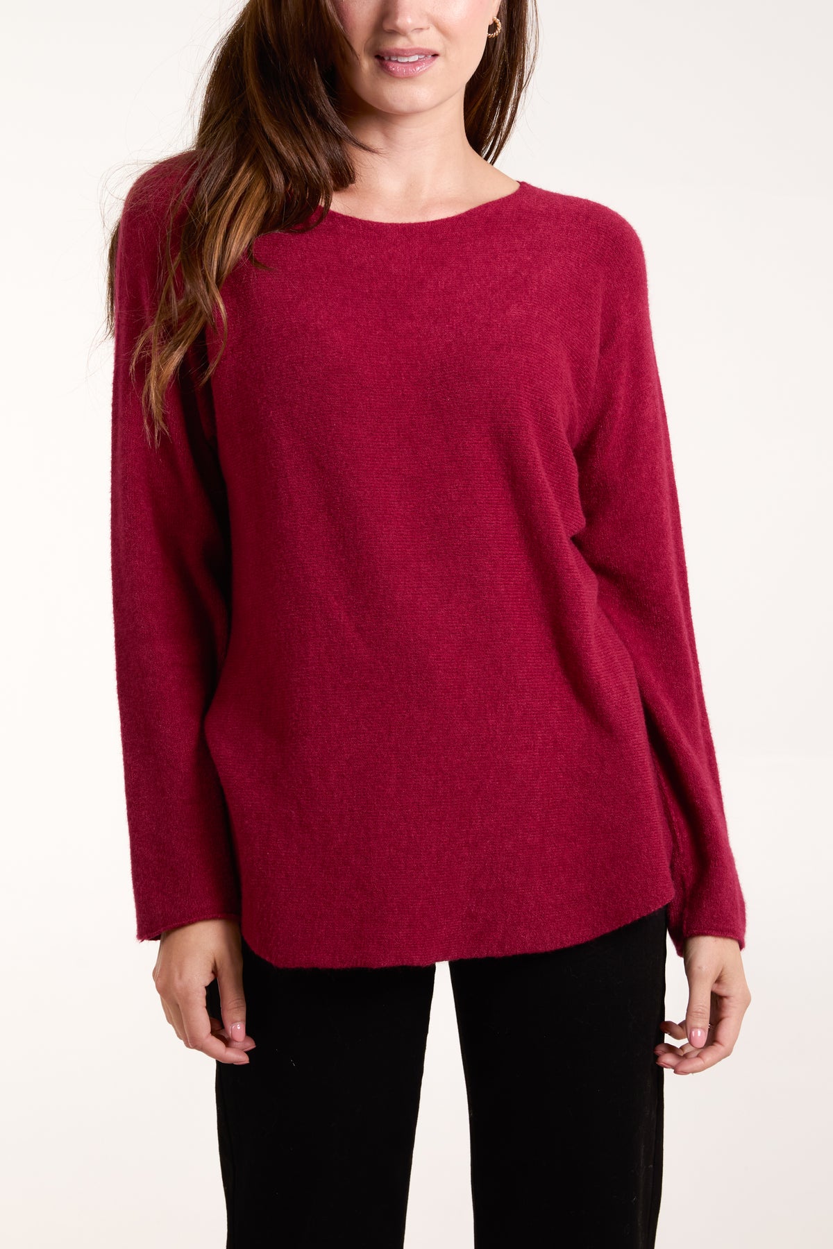 Round Neck Fine Knit Jumper