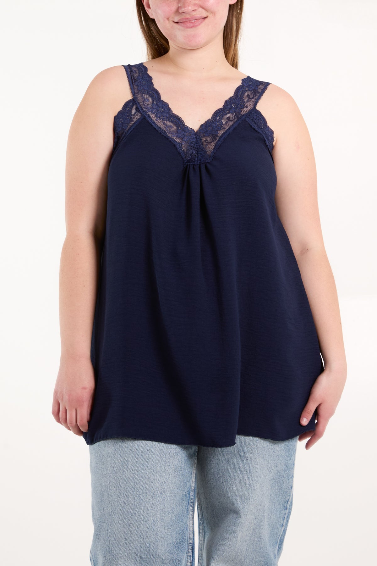 Lace Cami V Neck Top