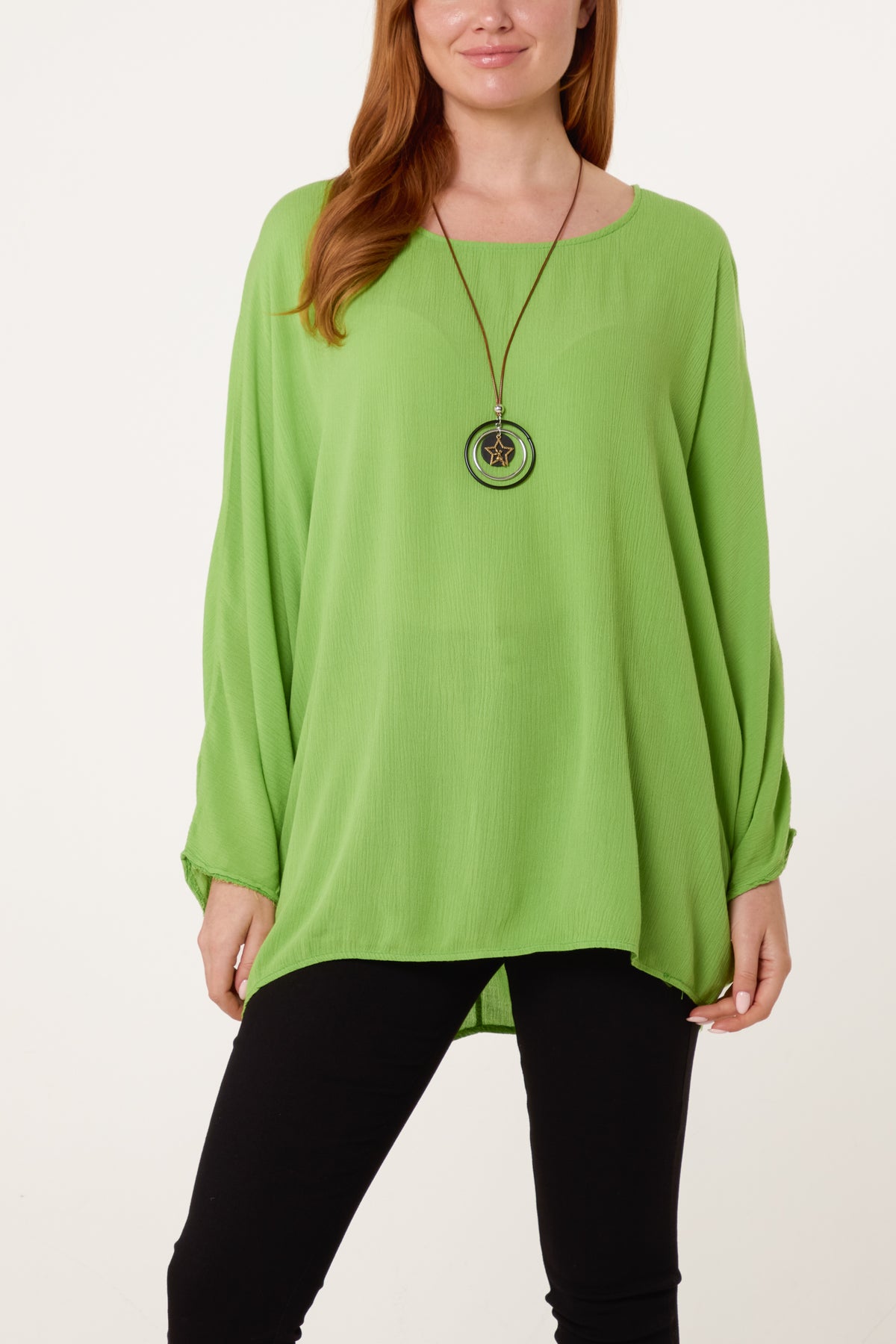 Round Neck Oversized Blouse
