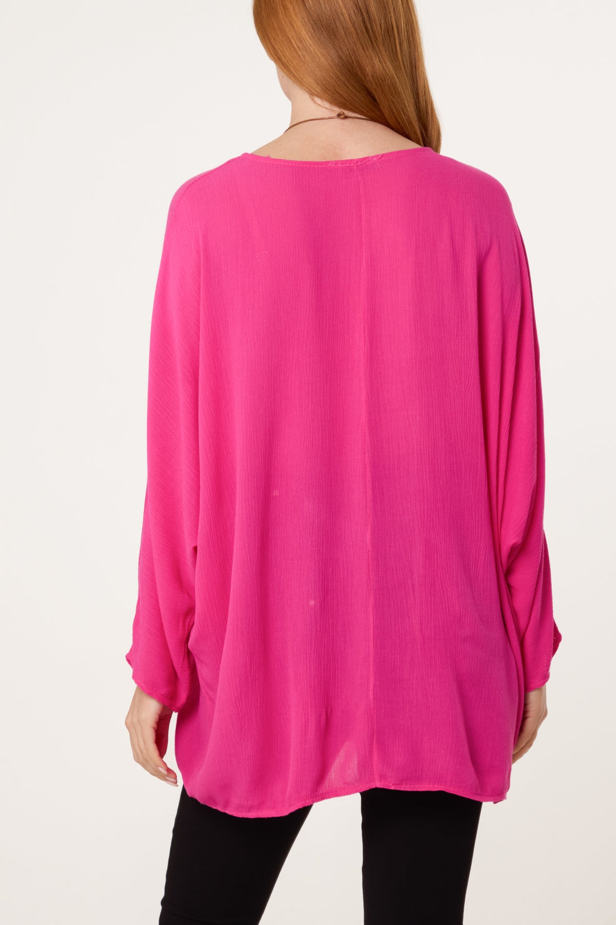 Round Neck Oversized Blouse