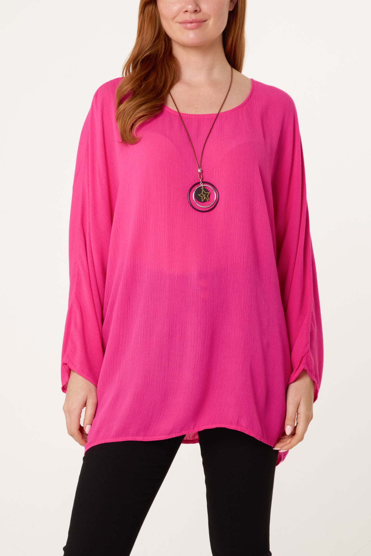 Round Neck Oversized Blouse