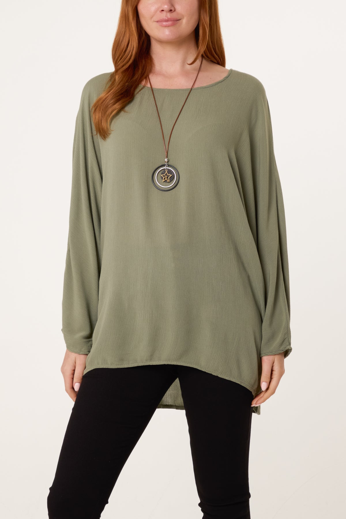 Round Neck Oversized Blouse