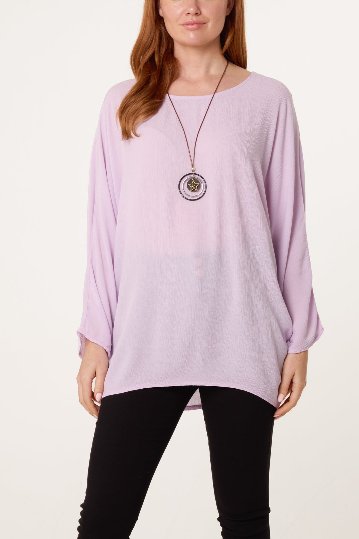 Round Neck Oversized Blouse