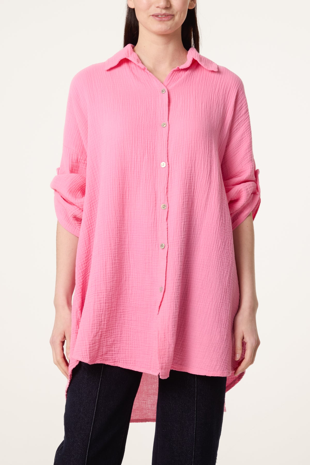 Cheese Cloth Button Down Shirt