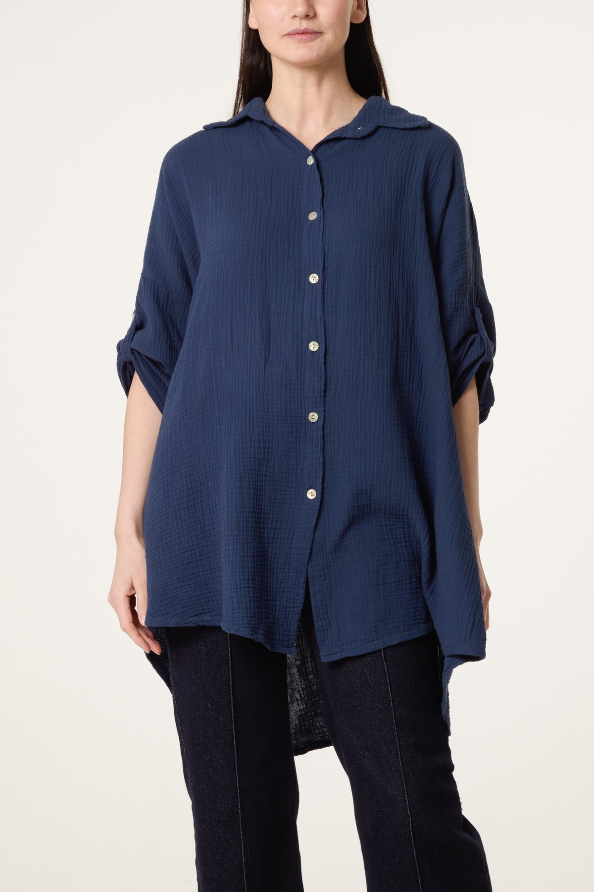 Cheese Cloth Button Down Shirt