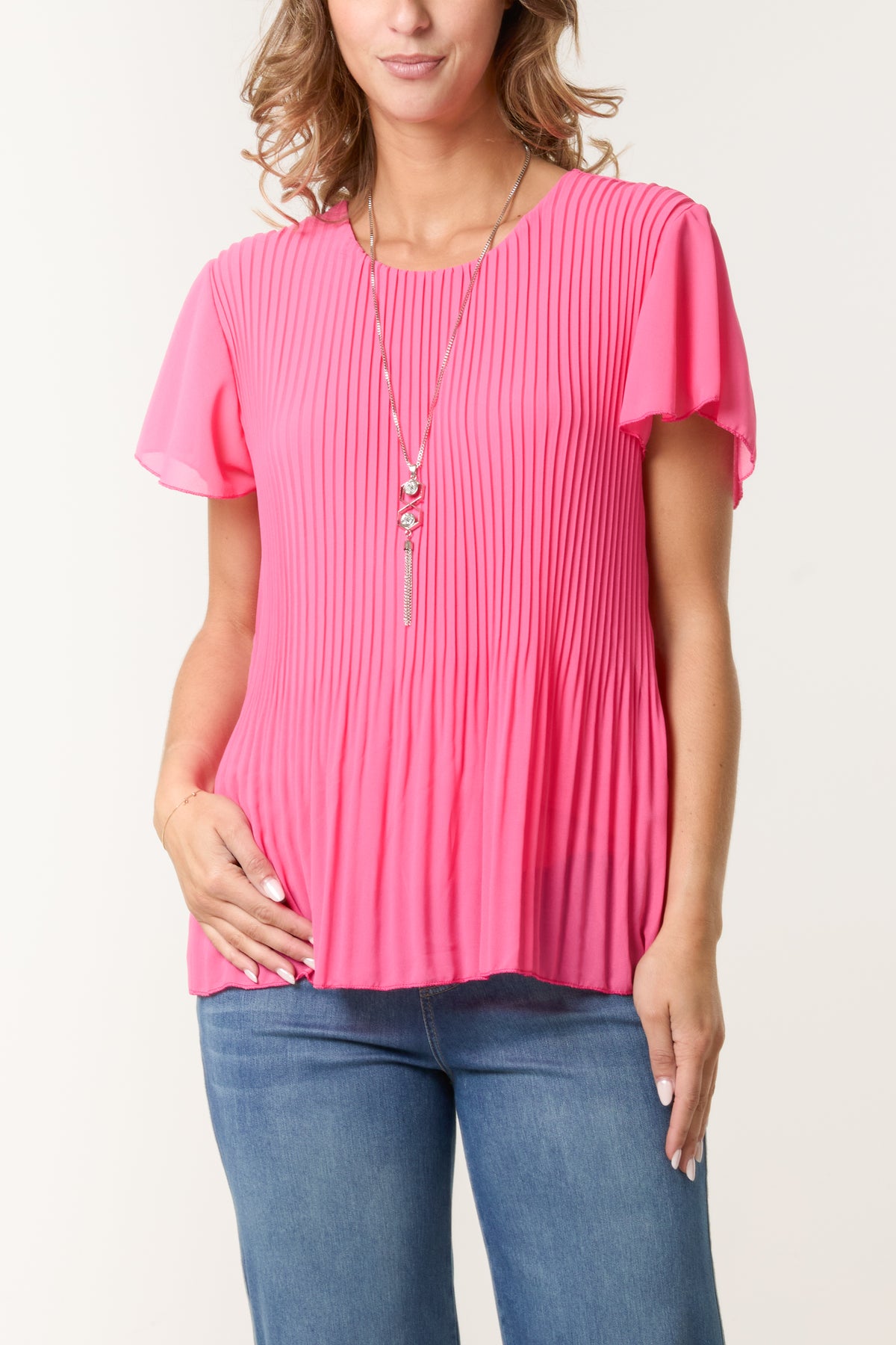 Necklace Pleated Top