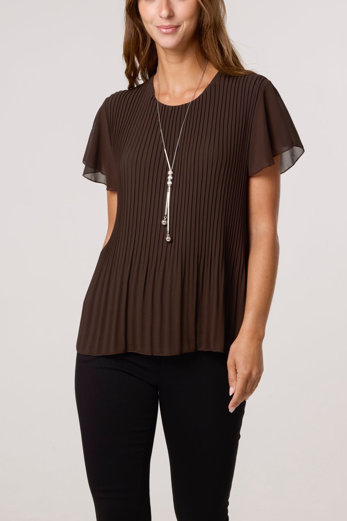 Necklace Pleated Top