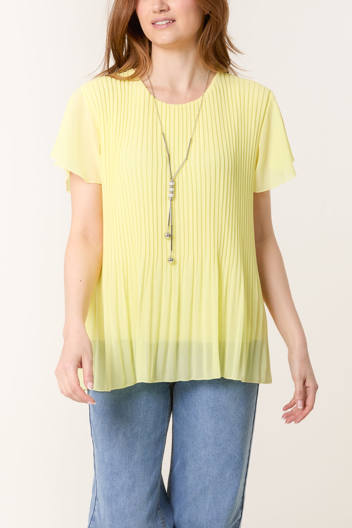 Necklace Pleated Top