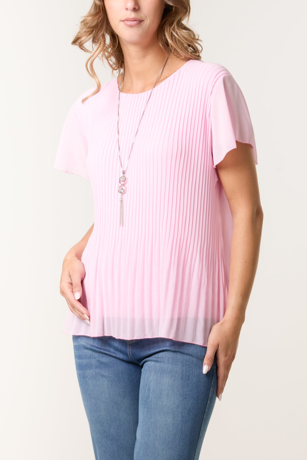 Necklace Pleated Top