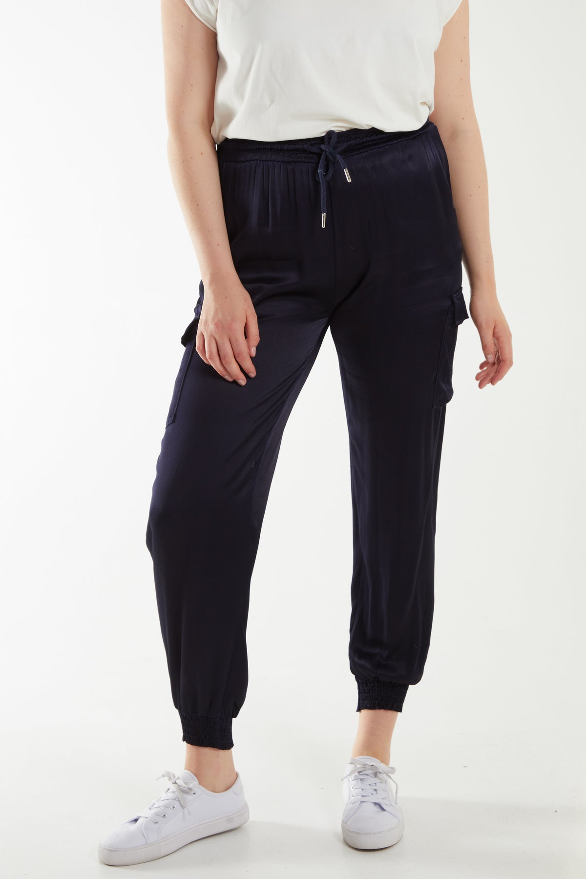Satin Cargo Trousers