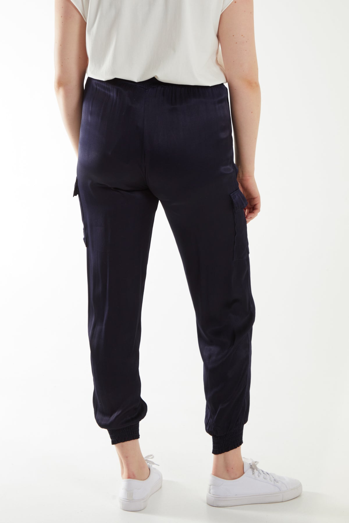 Satin Cargo Trousers