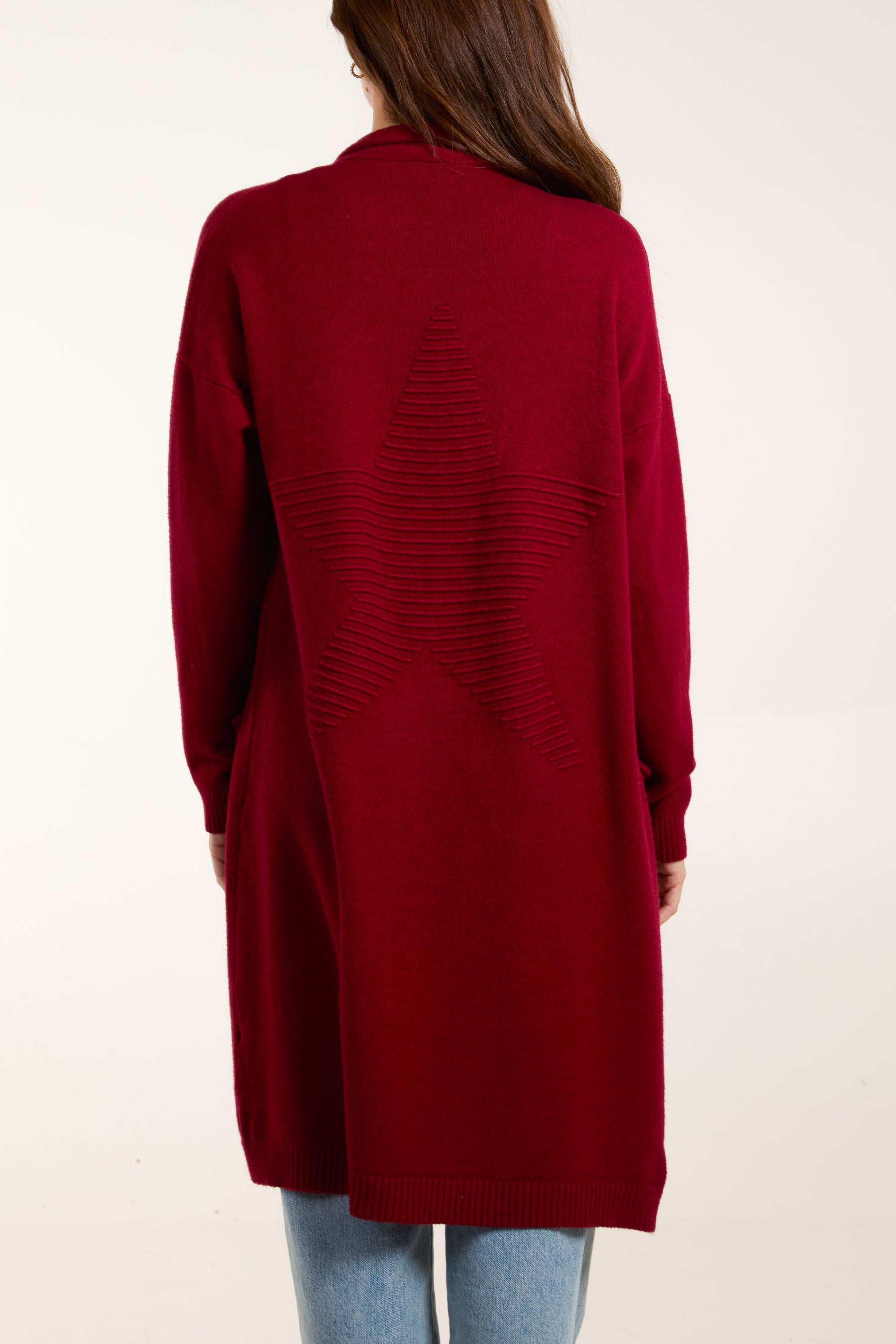 Starred Back Long Cardigan