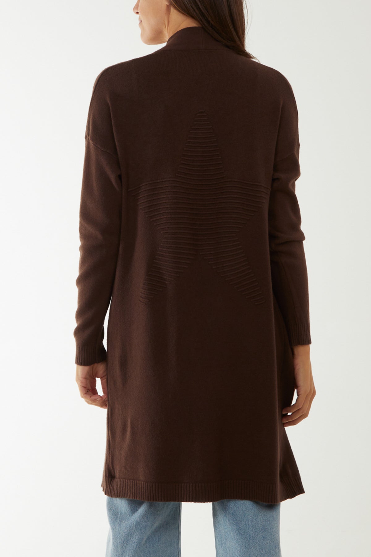 Starred Back Long Cardigan