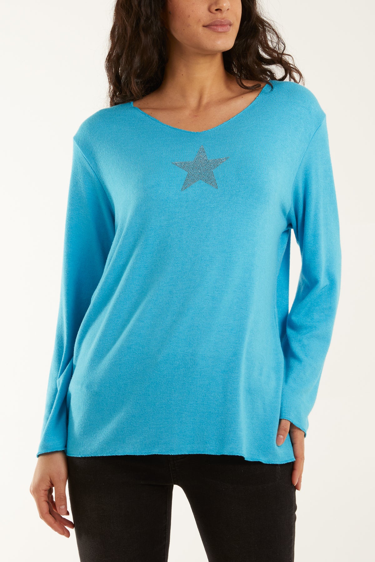 Diamante Star Long Sleeve Jumper