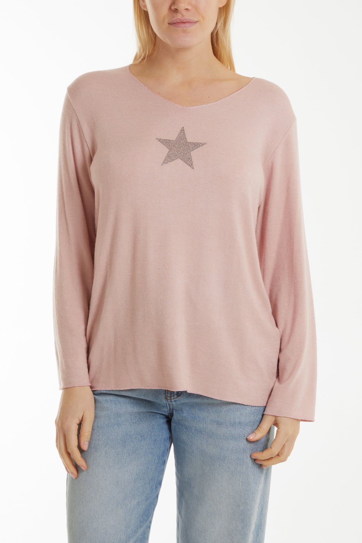 Diamante Star Long Sleeve Jumper