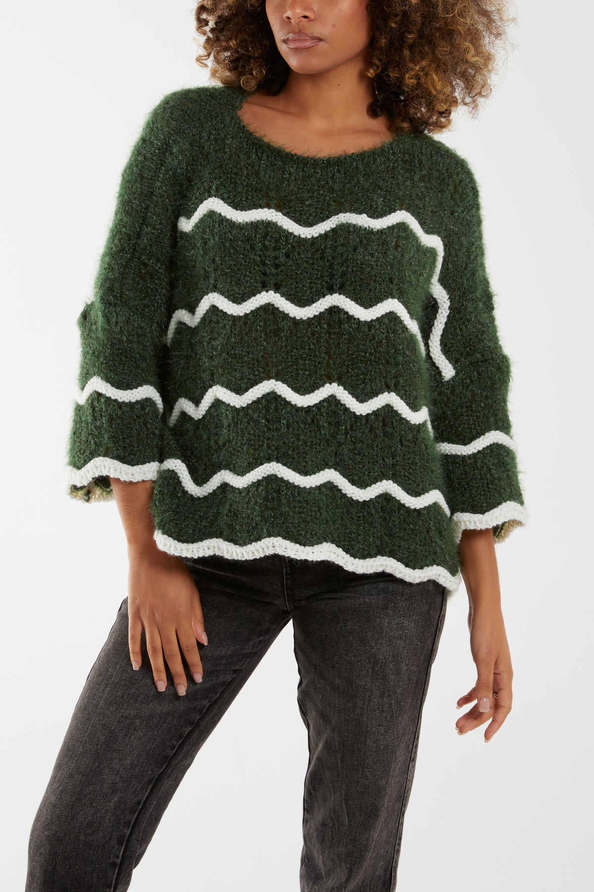 Zig Zag Stripe Oversize Jumper