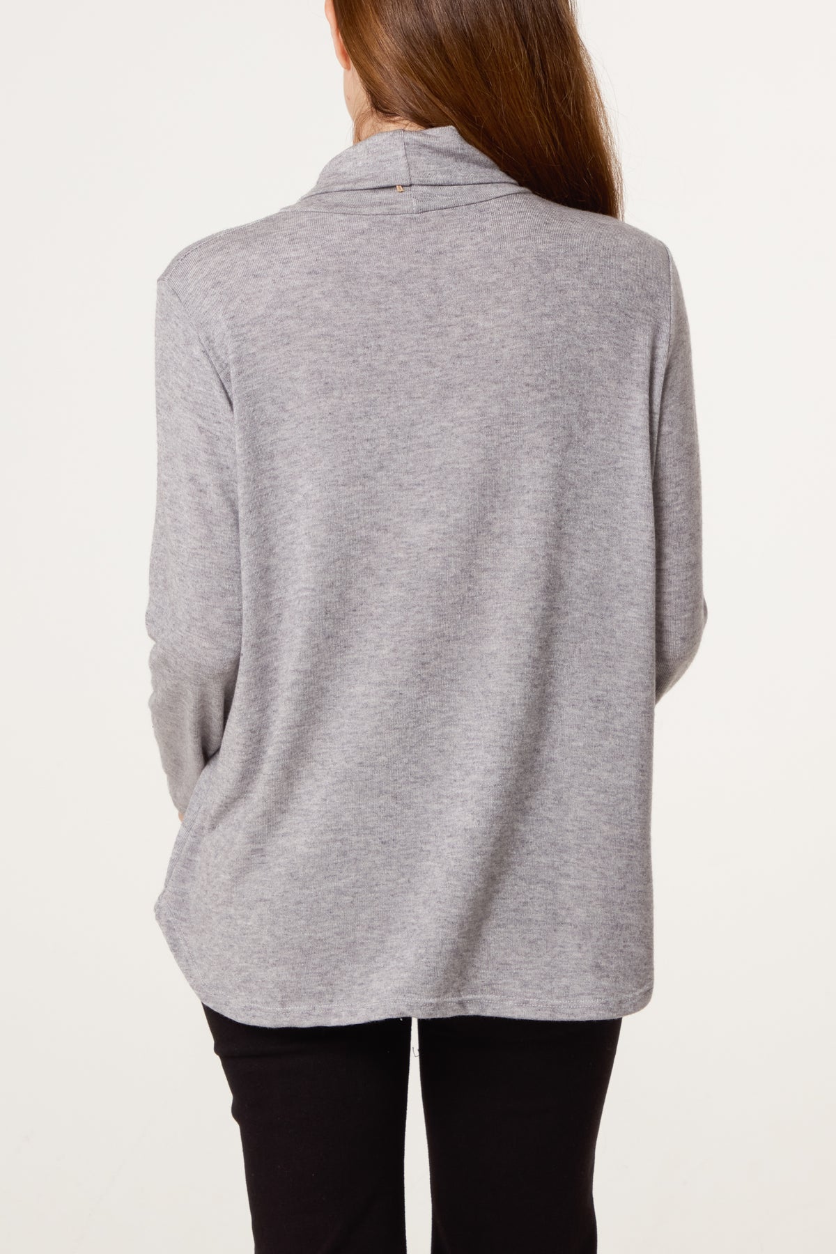 Fine Knit Roll Neck Jumper with Necklace