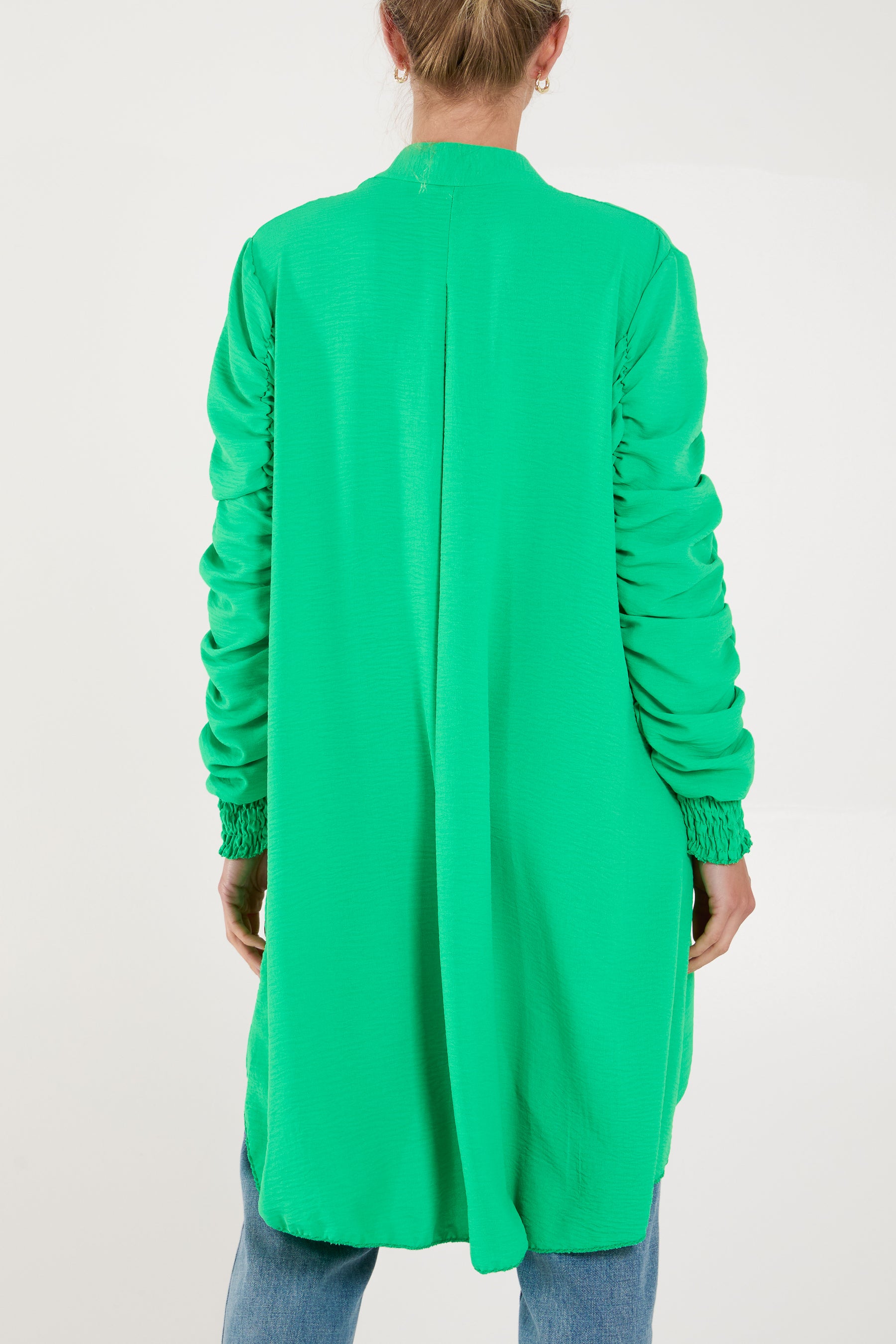 Elasticated Sleeve Oversized Blouse