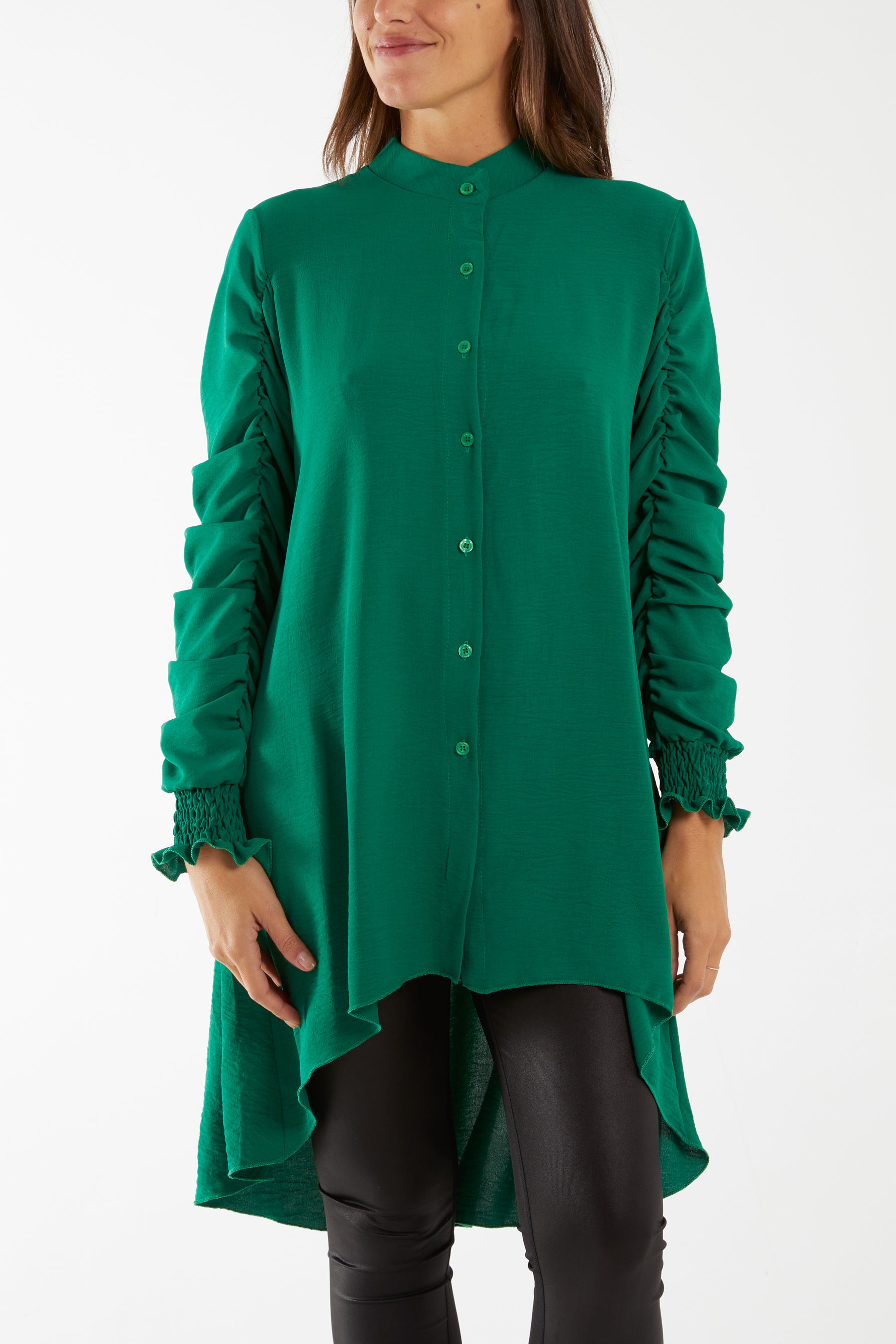 Elasticated Sleeve Oversized Blouse
