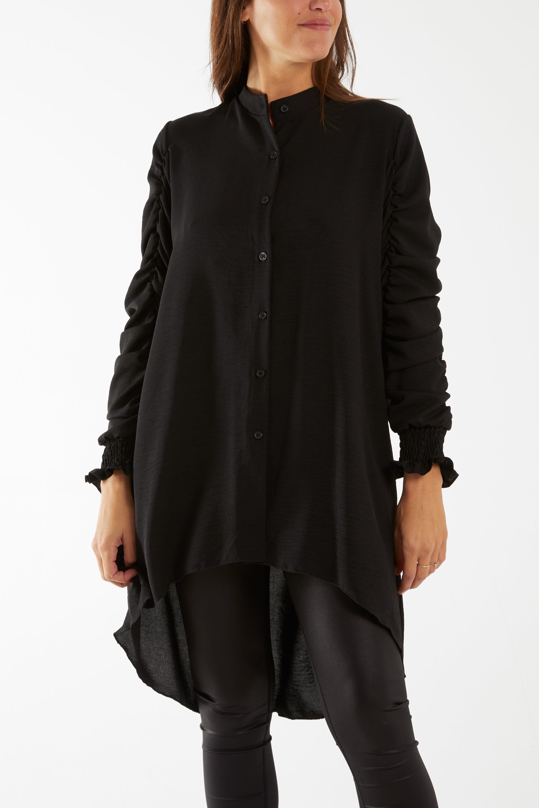 Elasticated Sleeve Oversized Blouse