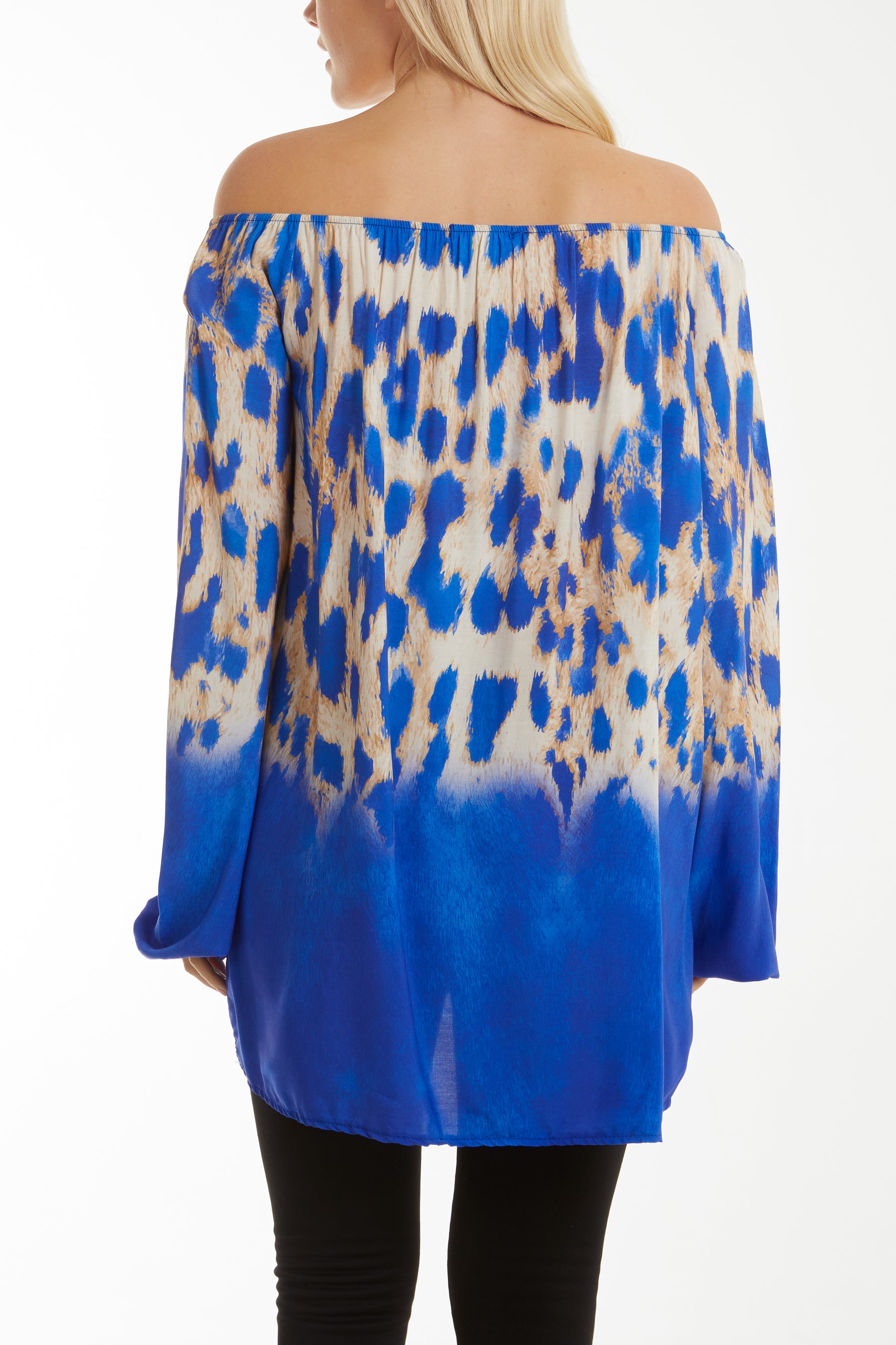 Gypsy A Line Leopard Ombre Effect Bardot