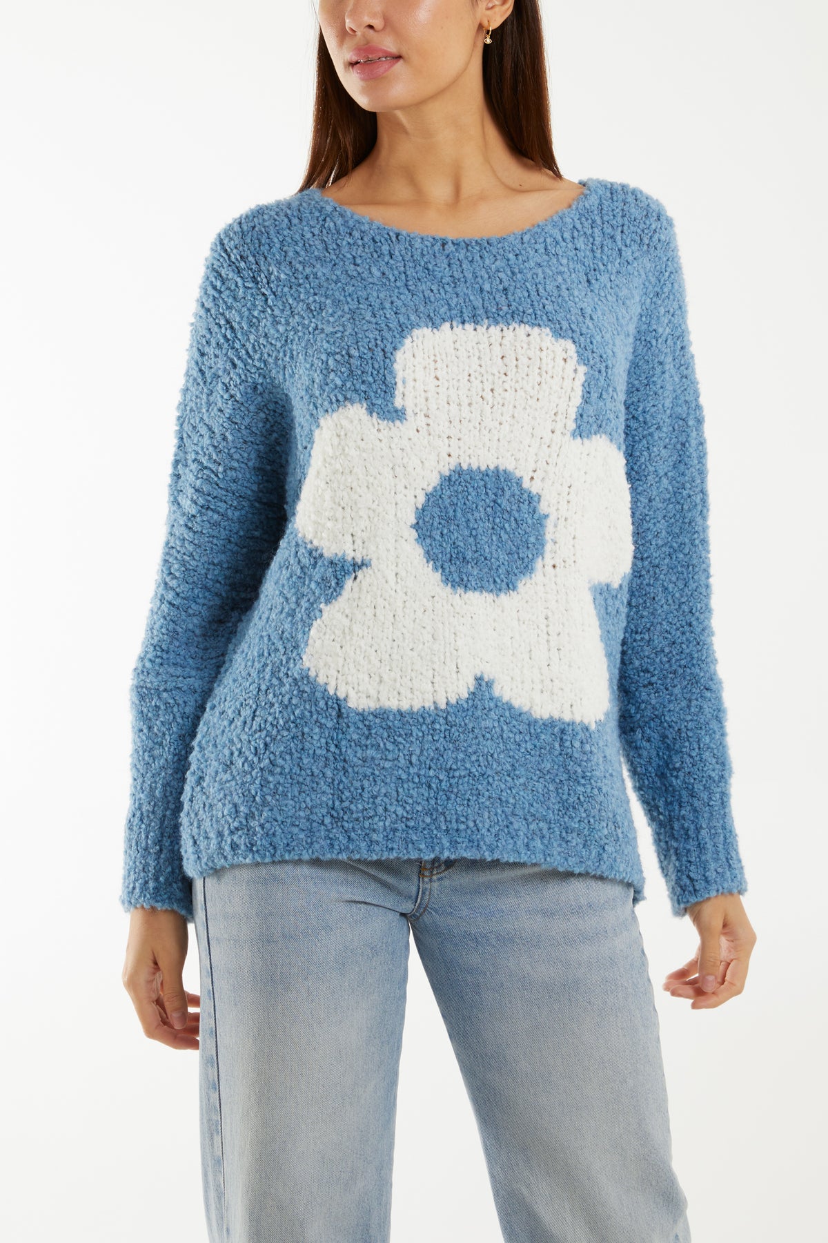 Wool Blend Daisy Boucle Super Soft Knit