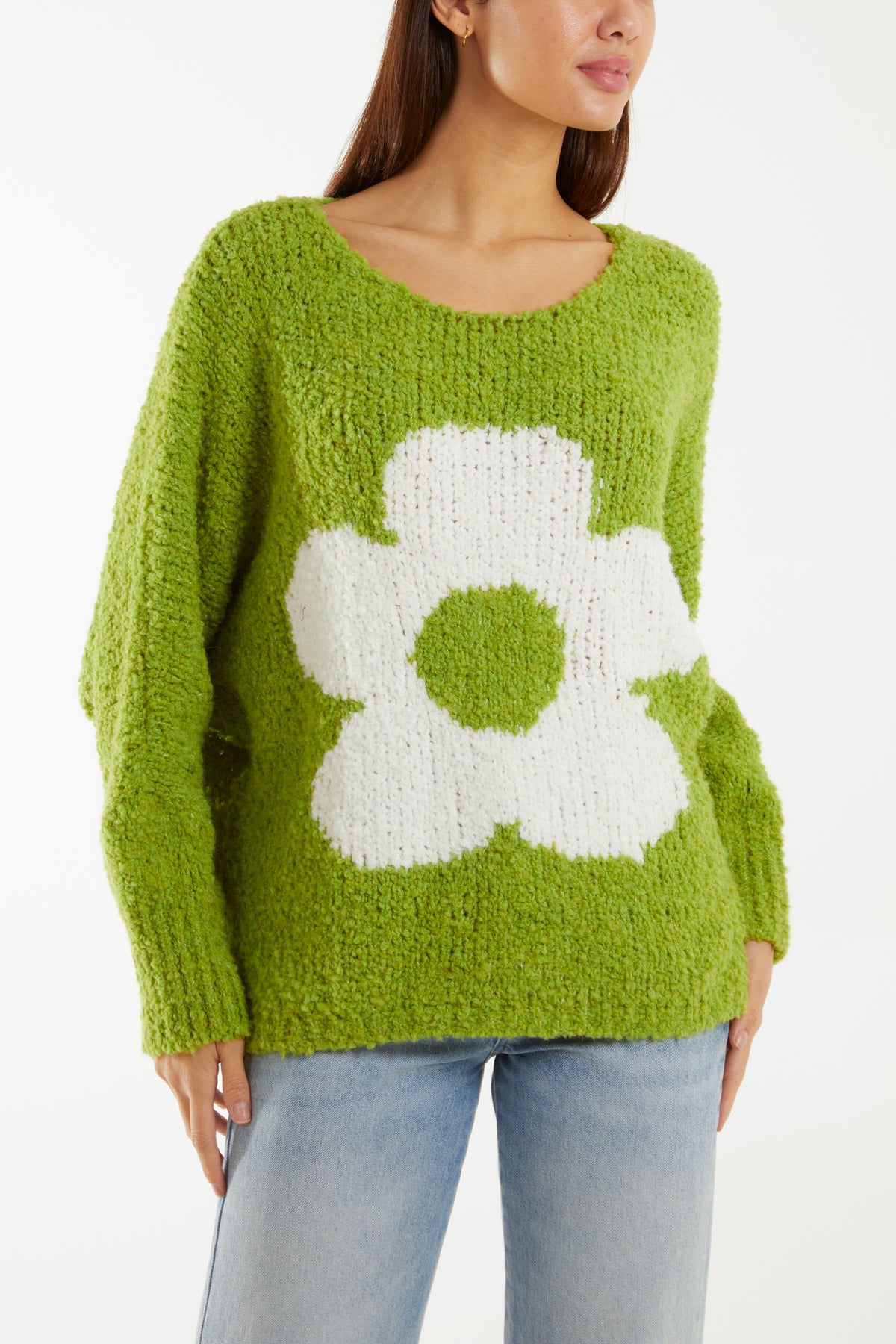 Wool Blend Daisy Boucle Super Soft Knit